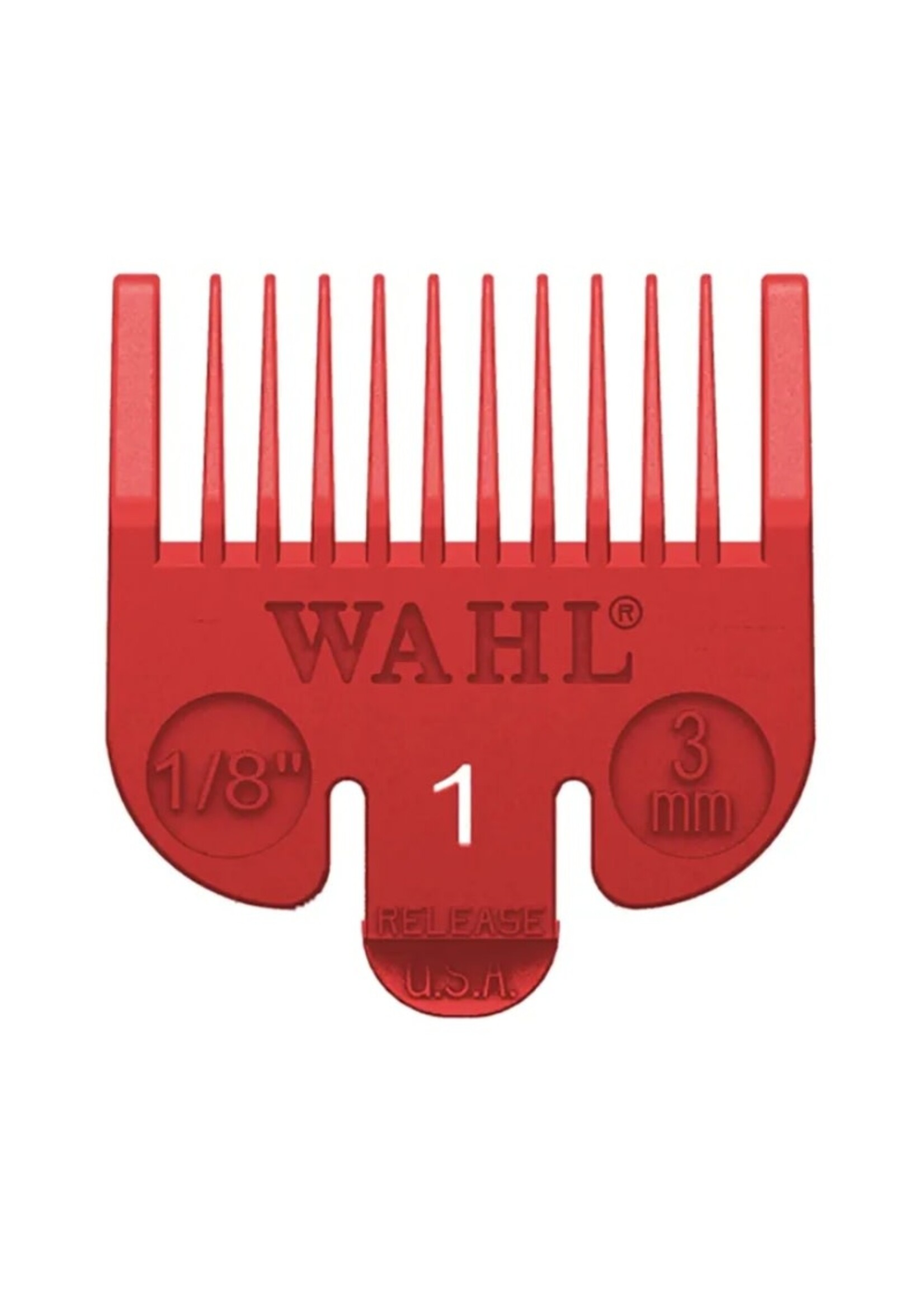 Wahl Professional Wahl Coloured Plastic Tab Attachment Comb #1 - Red