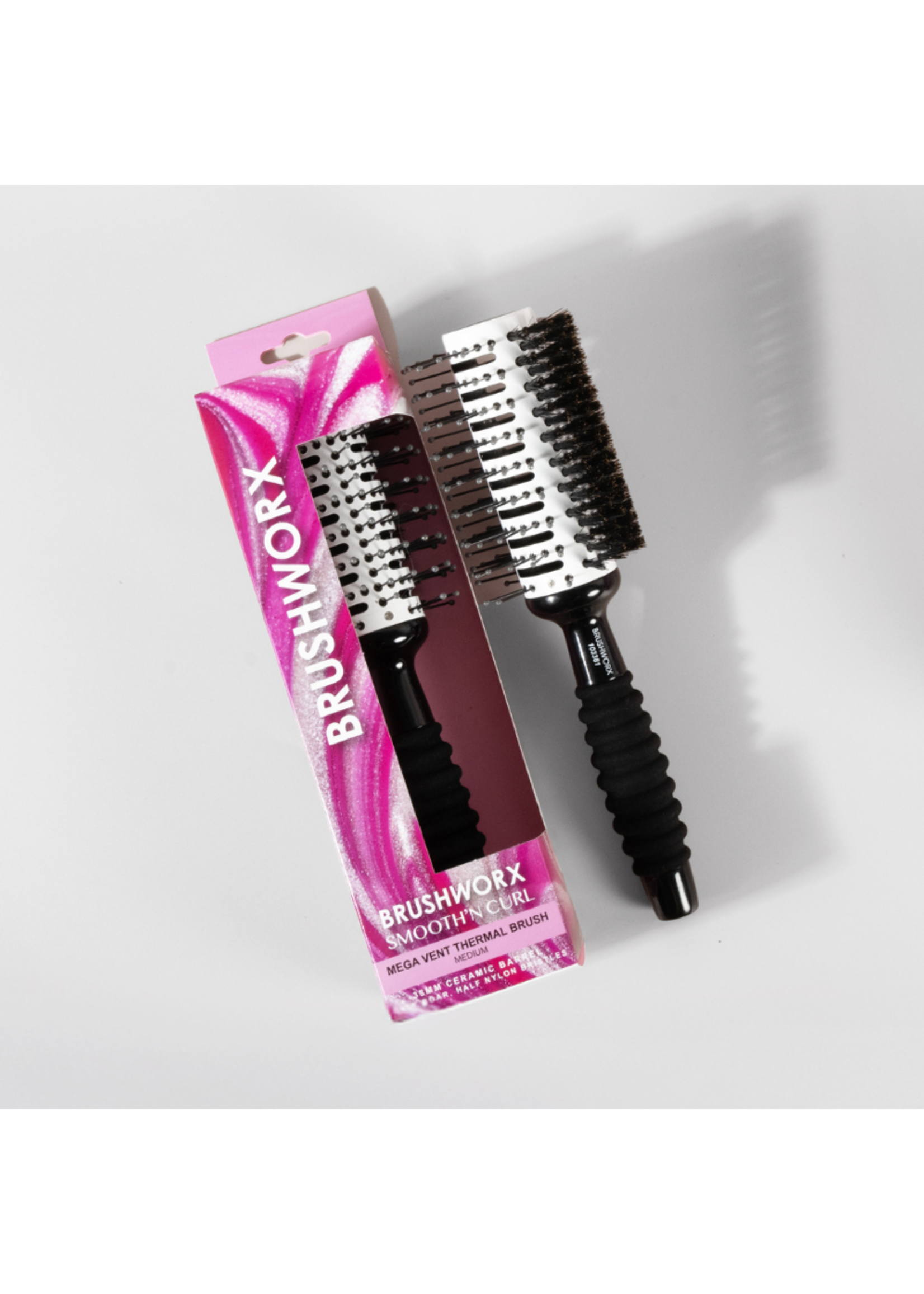 Brushworx Brushworx Smooth n Curl Mega Vent Thermal Brush Medium