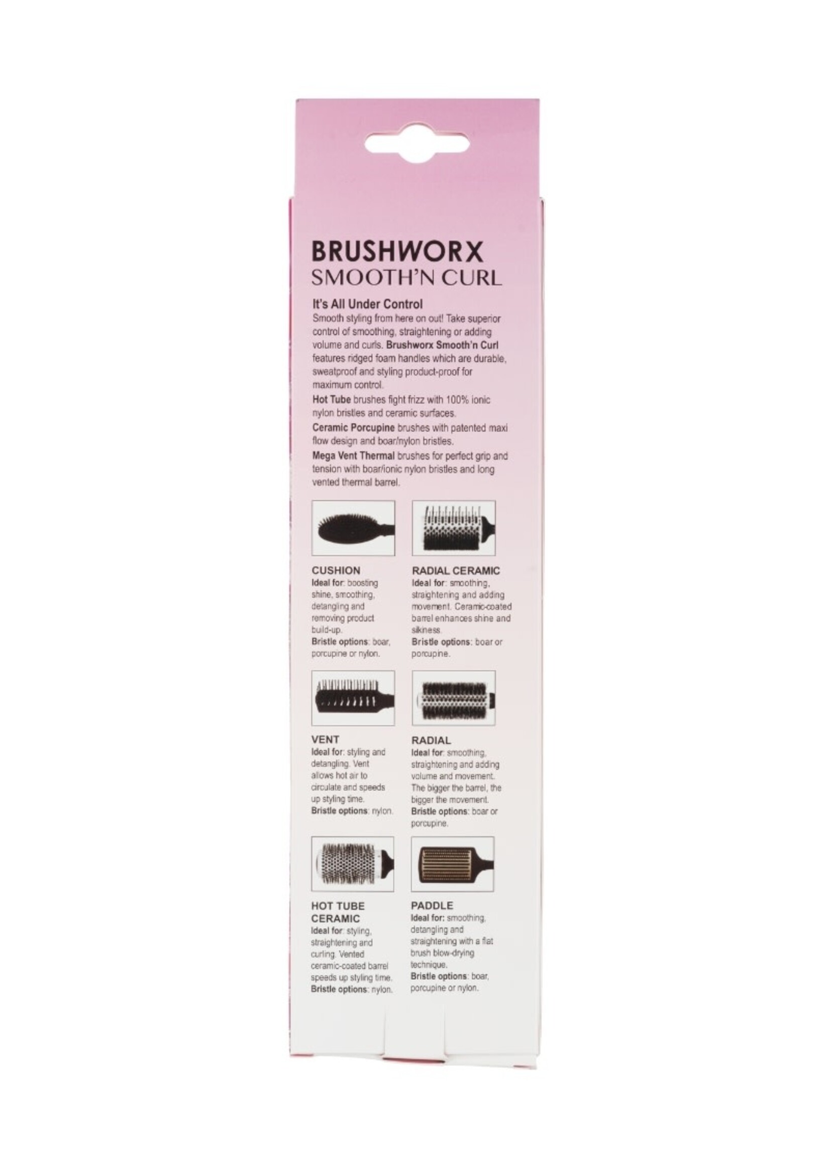Brushworx Brushworx Smooth n Curl Mega Vent Thermal Brush Medium