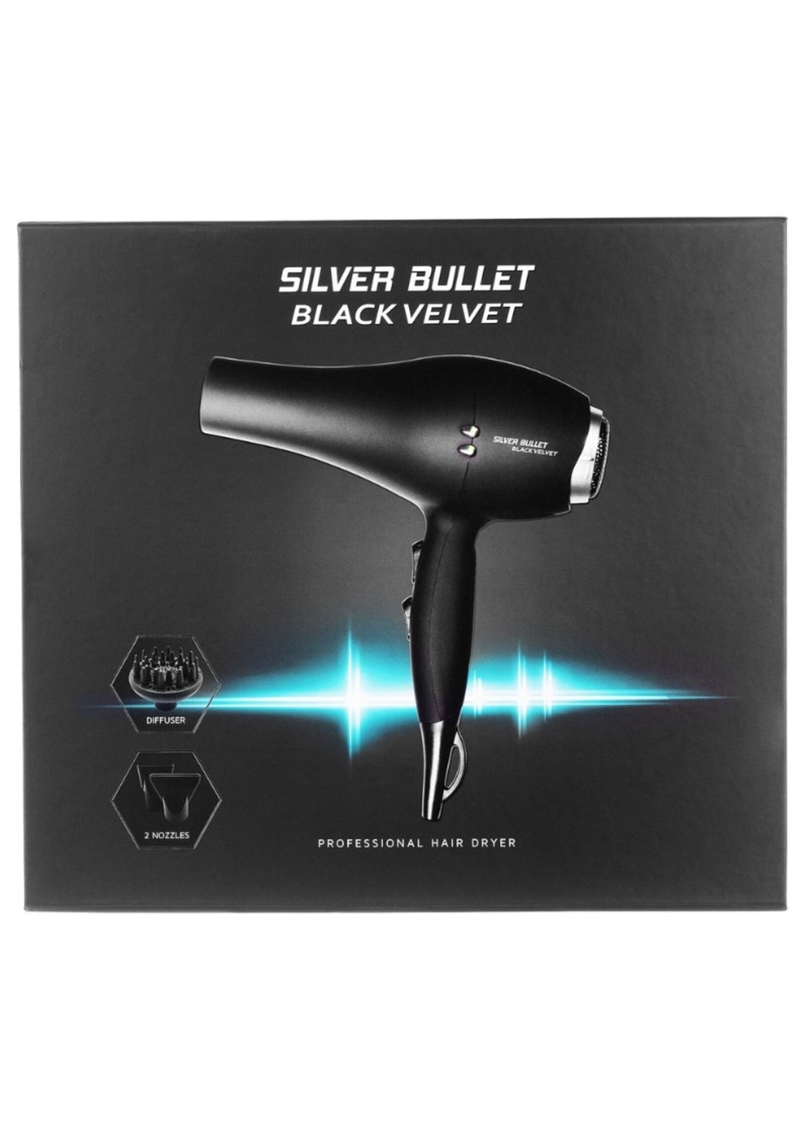 Silver Bullet Silver Bullet Black Velvet Hair Dryer With Diffuser
