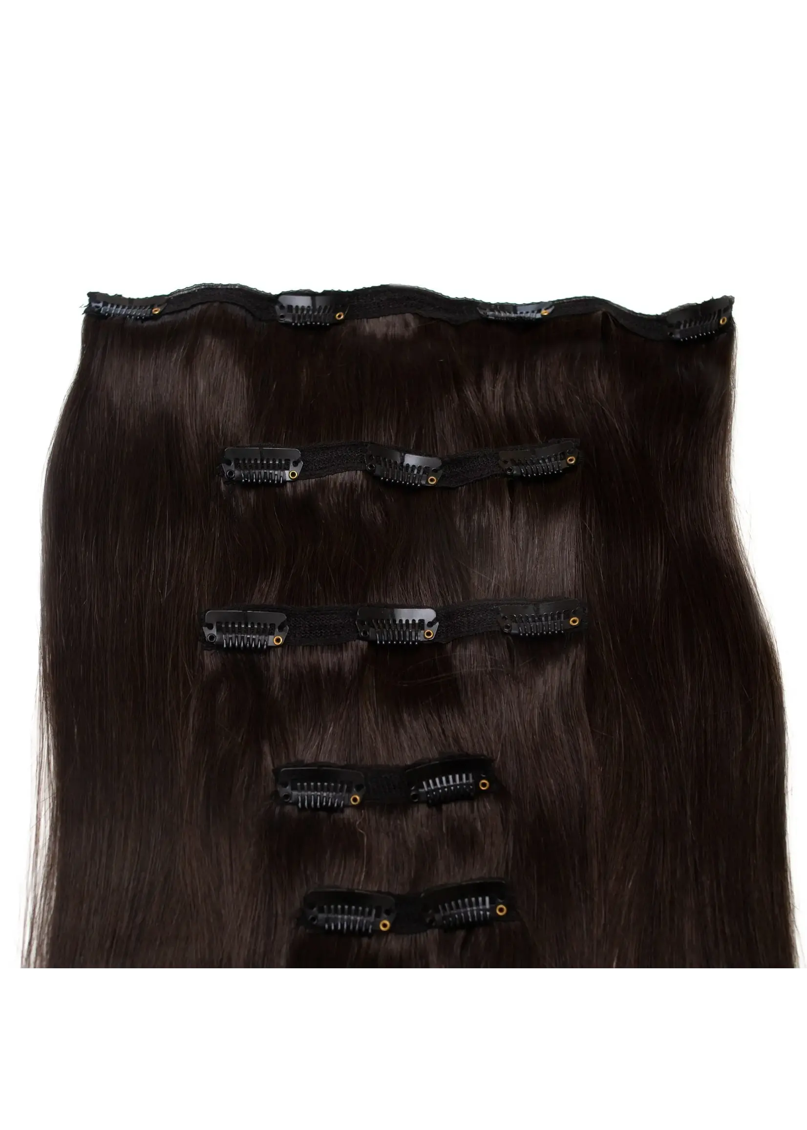 Seamless1 Seamless1 Human Hair Clip-in 5pc Hair Extensions 21.5 Inches - Cacao