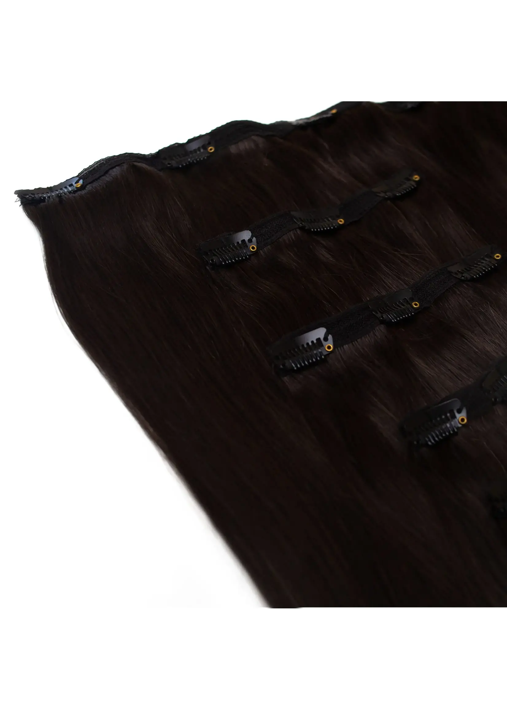 Seamless1 Seamless1 Human Hair Clip-in 5pc Hair Extensions 21.5 Inches - Cacao