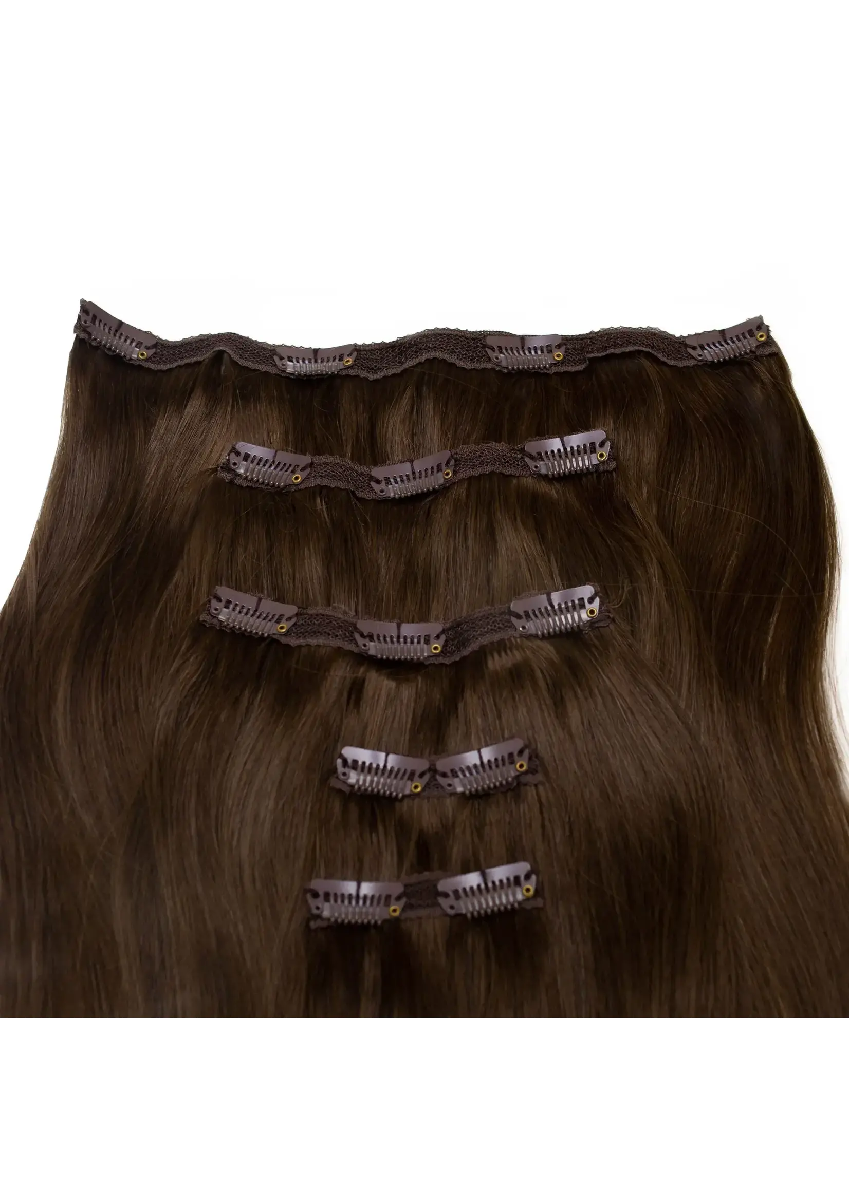 Seamless1 Seamless1 Human Hair Clip-in 5pc Hair Extensions 21.5 Inches - Espresso