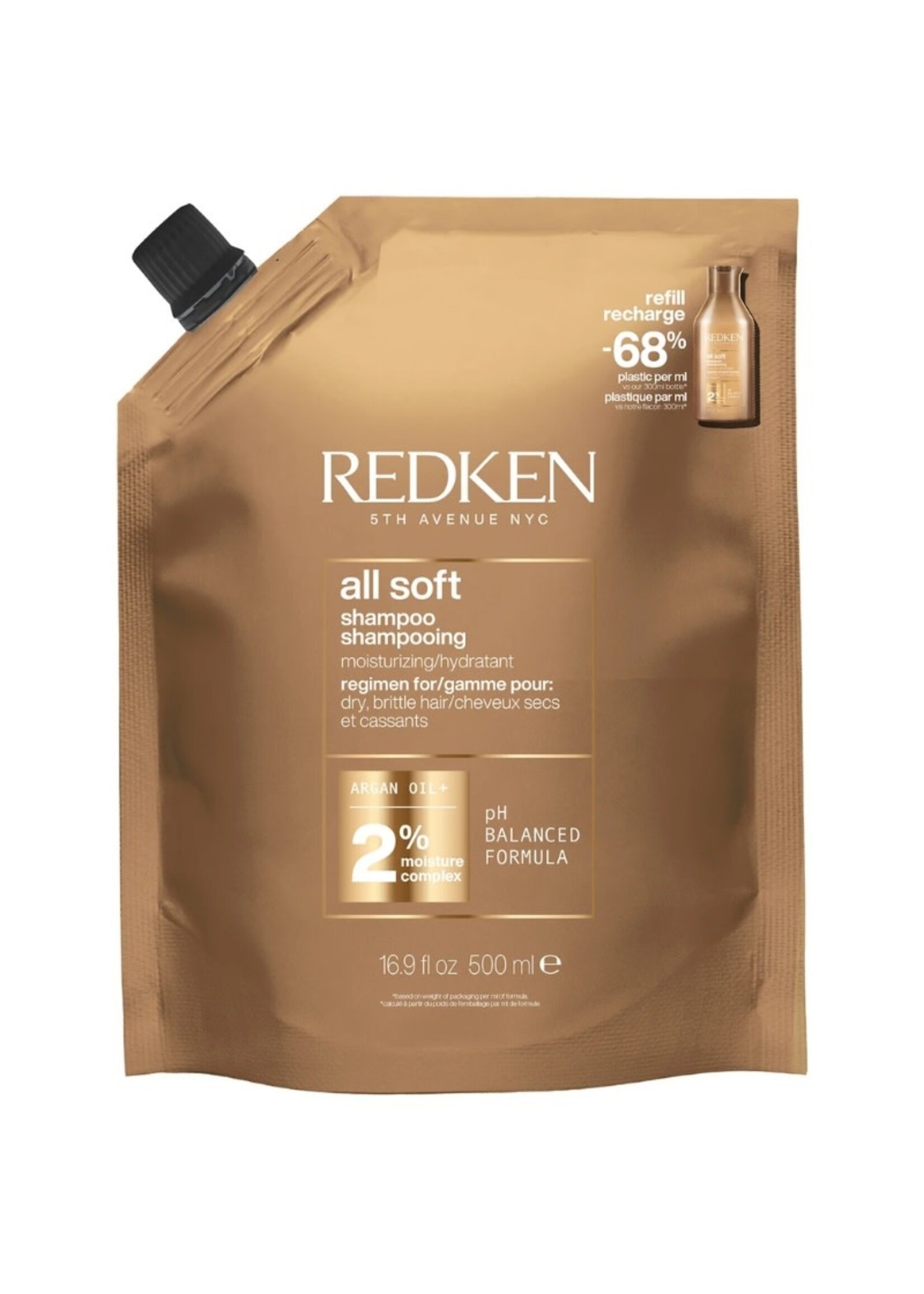 Redken Redken All Soft Shampoo Refill Pouch 500ml
