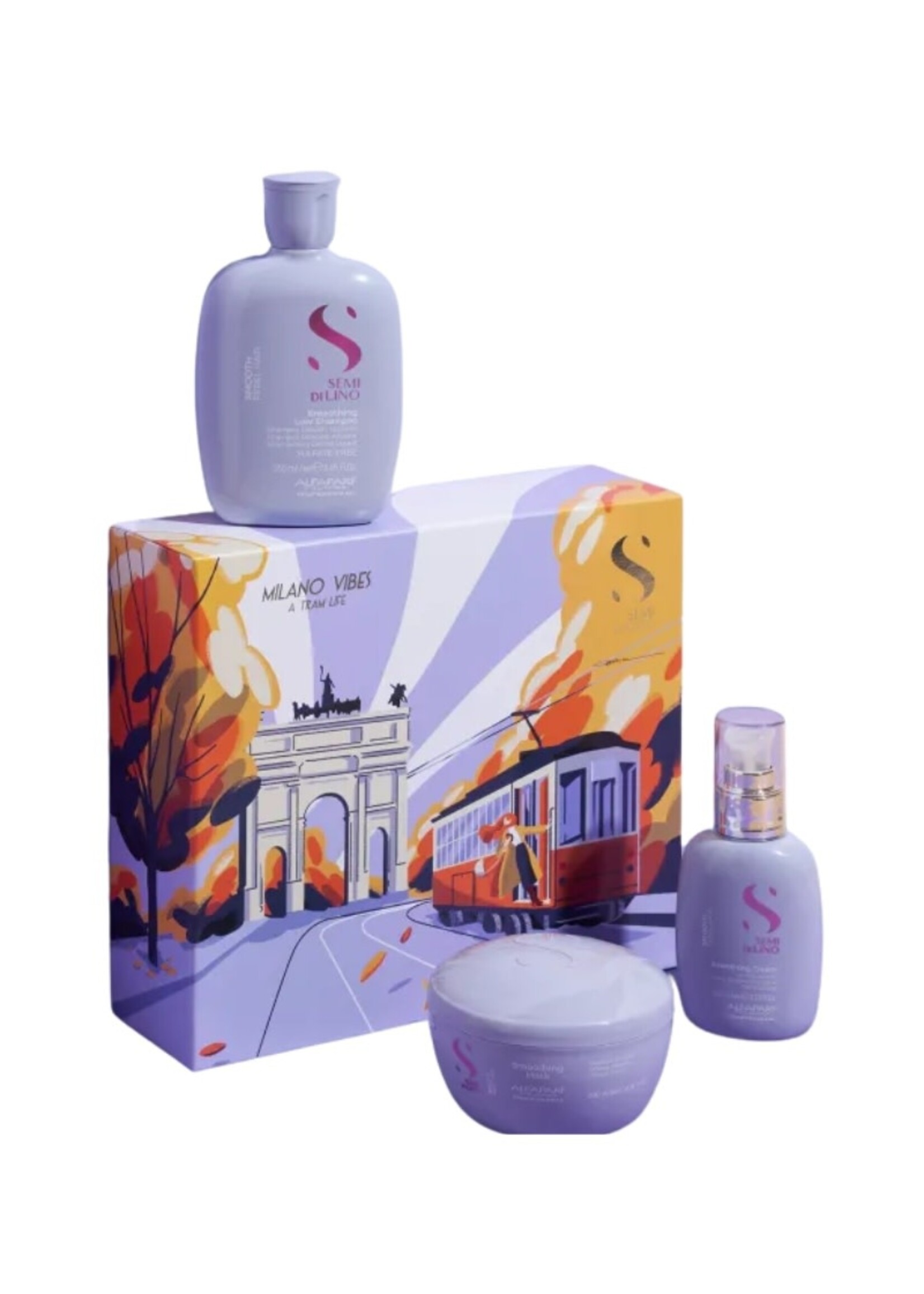 Alfaparf Alfaparf Semi Di Lino Xmas 2025 Milano Vibes Trio Kit - Smooth