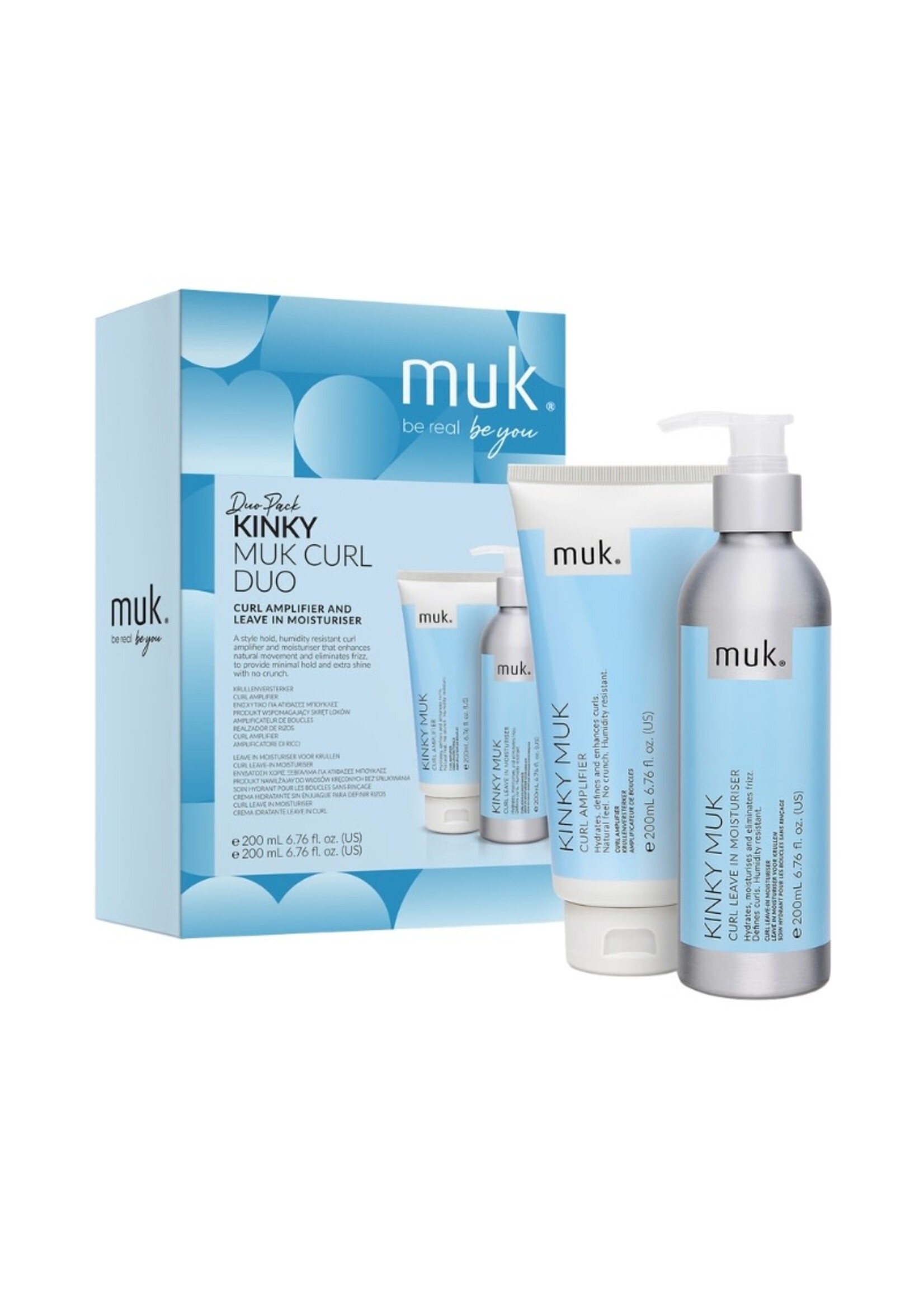 Muk Muk Xmas 2025 Kinky Muk Curl Leave In Moisturiser + Curl Amplifier Duo Pack
