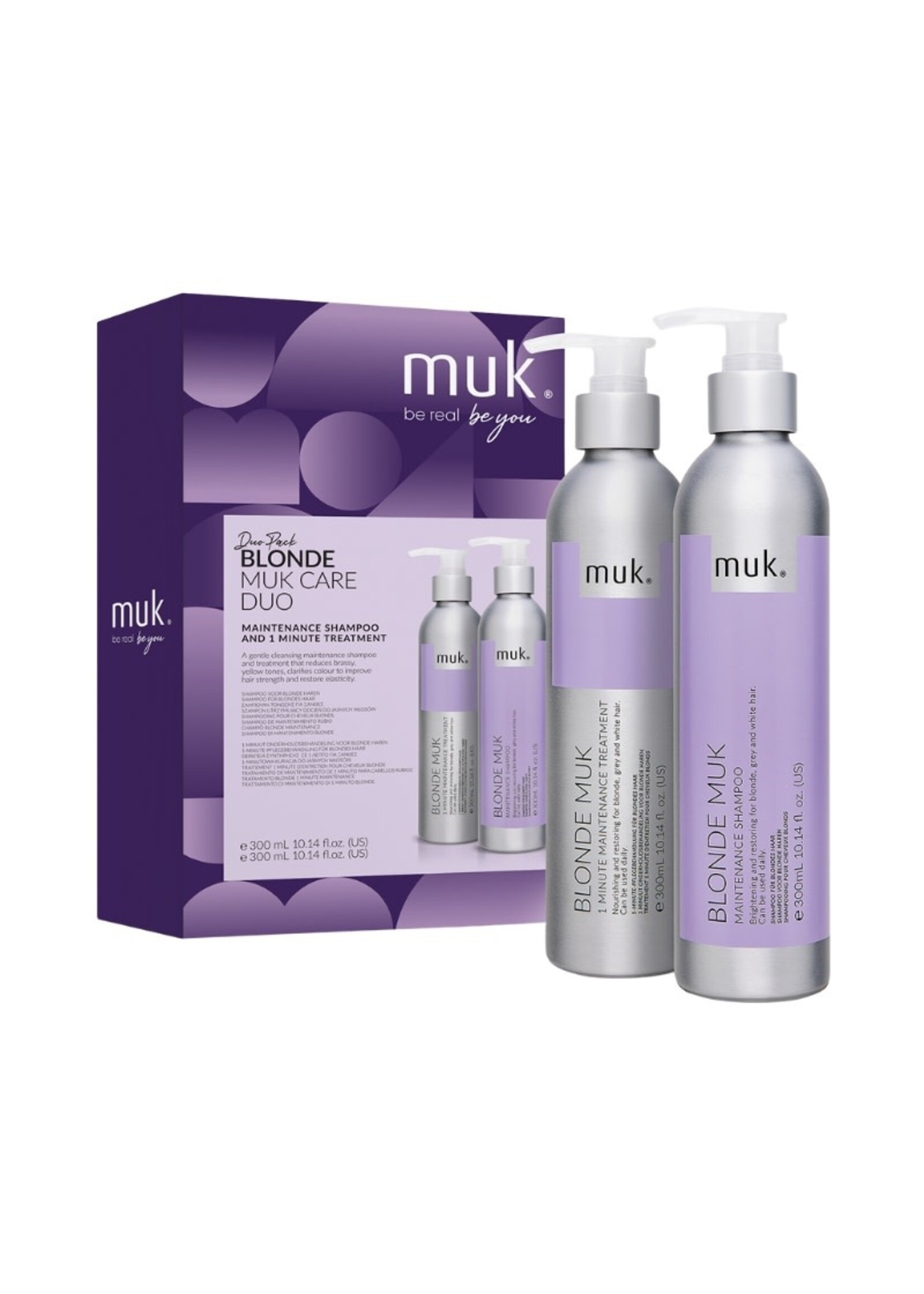 Muk Muk Xmas 2025 Blonde Muk Maintenance Shampoo + Treatment Duo Pack