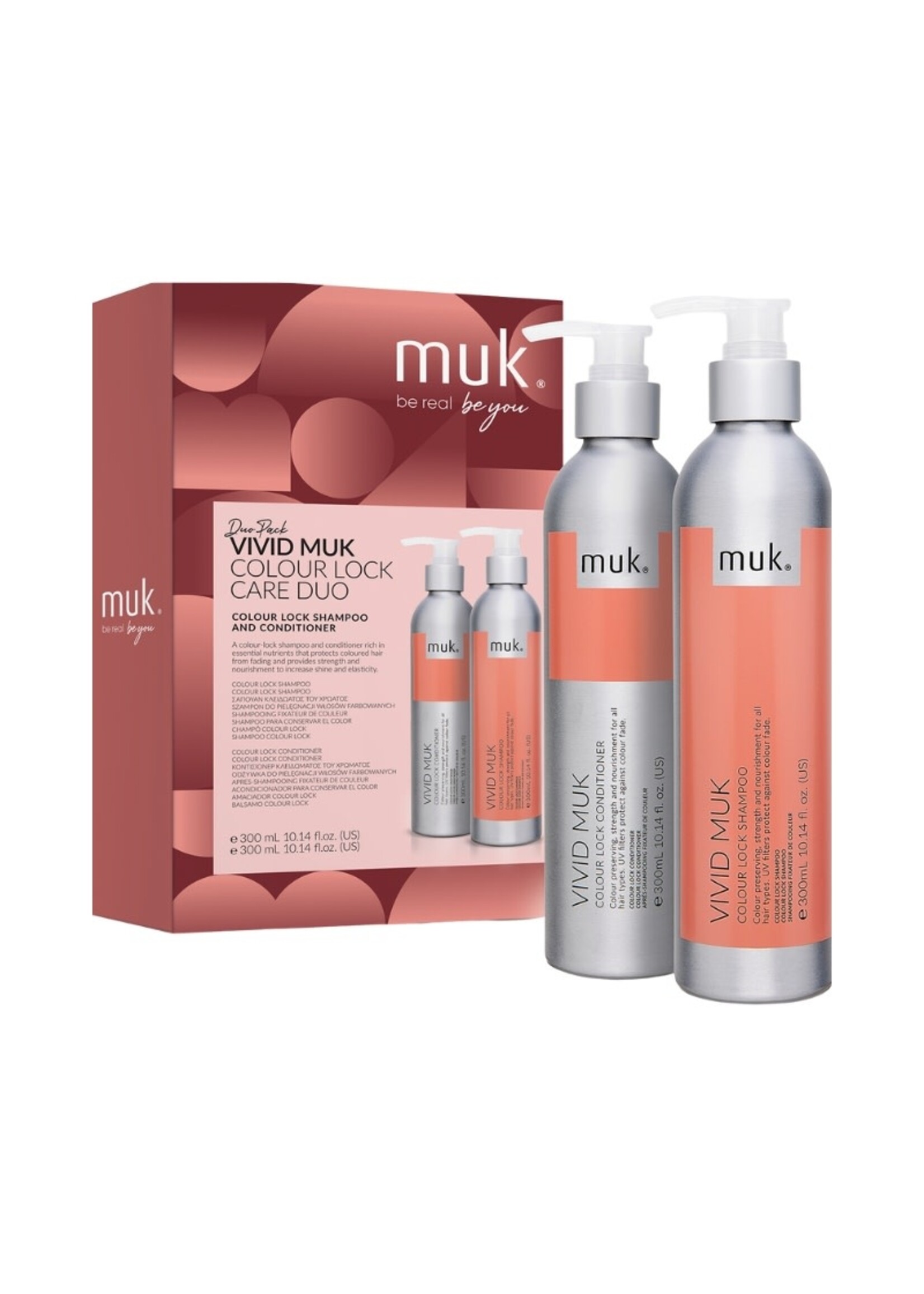 Muk Muk Xmas 2025 Vivid Muk Colour Lock Shampoo + Conditioner Duo Pack