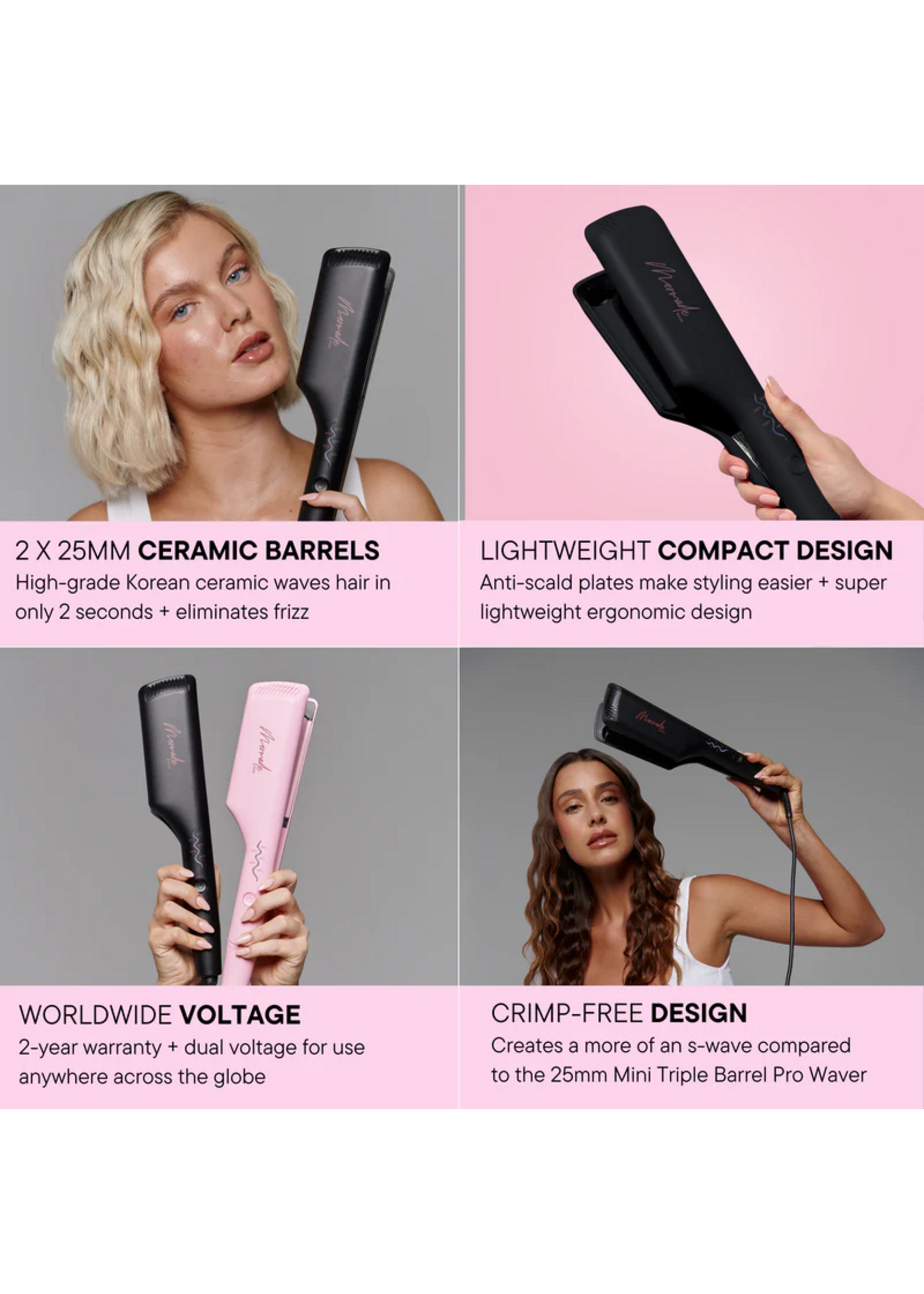 Mermade Hair Mermade Double Waver Black