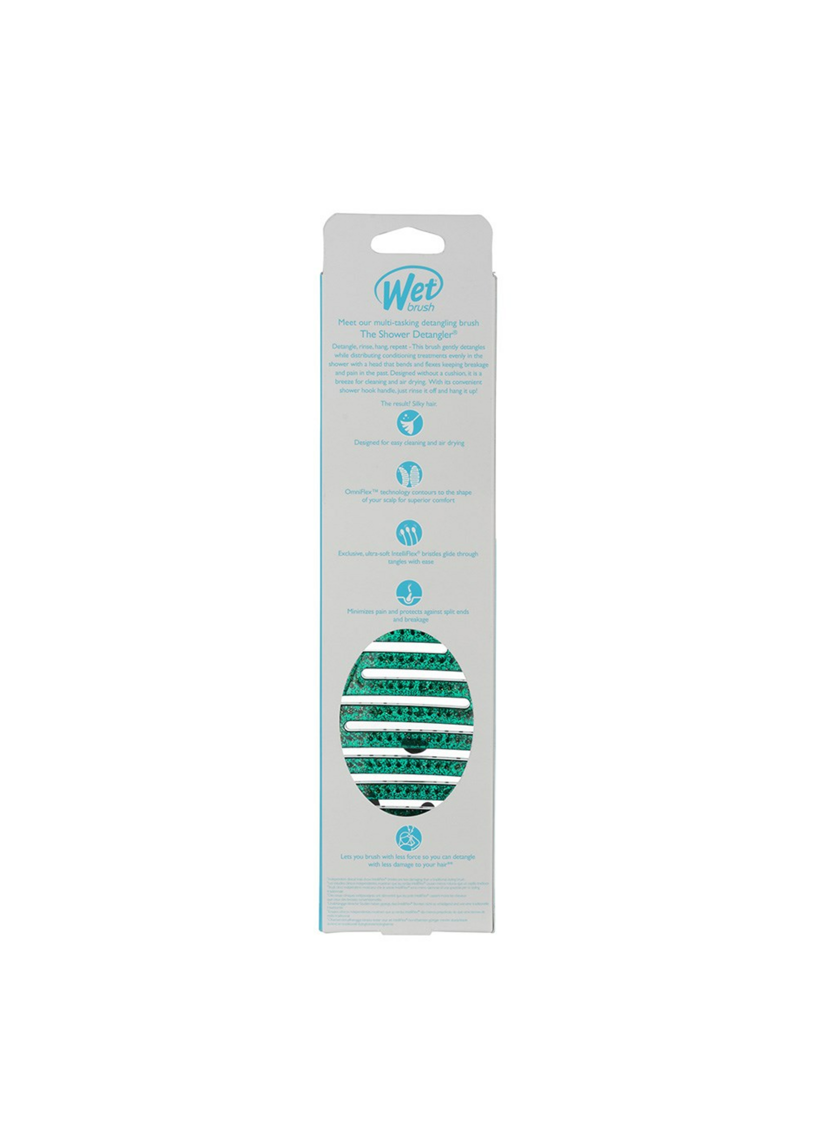 WetBrush WetBrush Shower Detangler Green Glitter