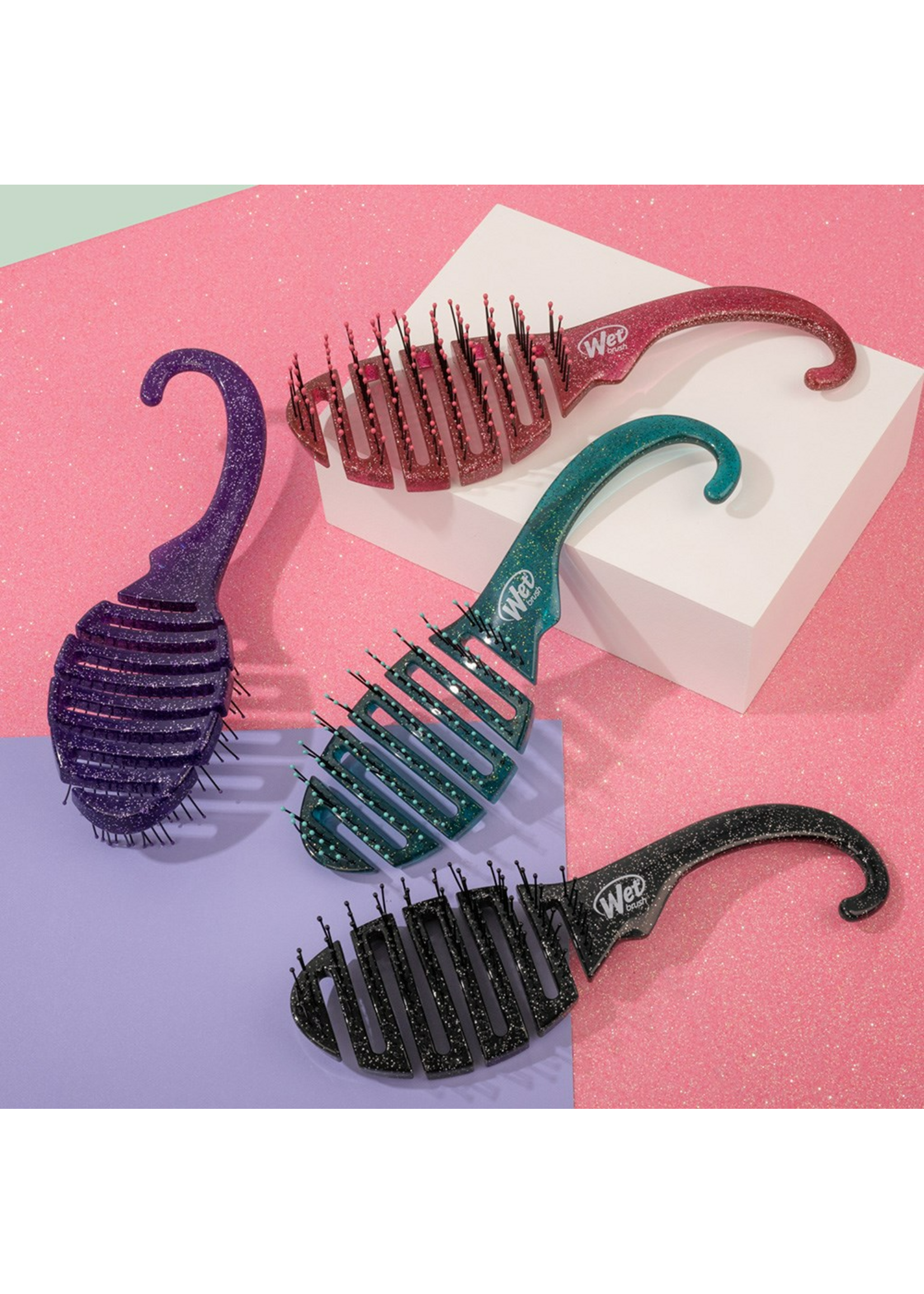 WetBrush WetBrush Shower Detangler Green Glitter