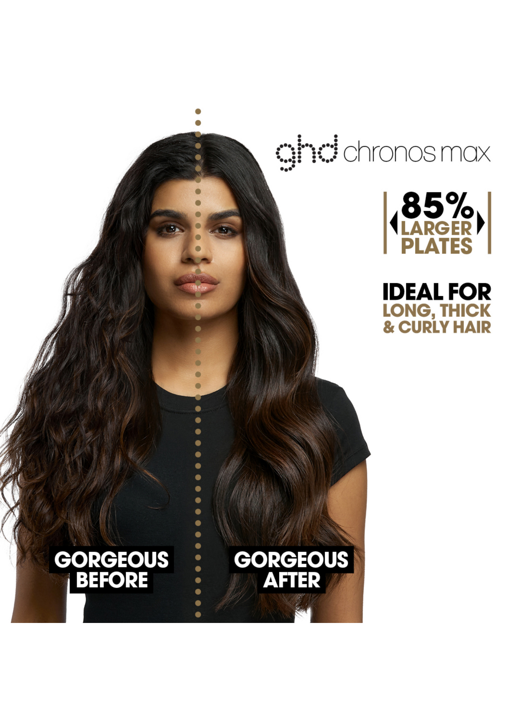 GHD GHD Chronos Max Wide Plate Hair Straightener Black