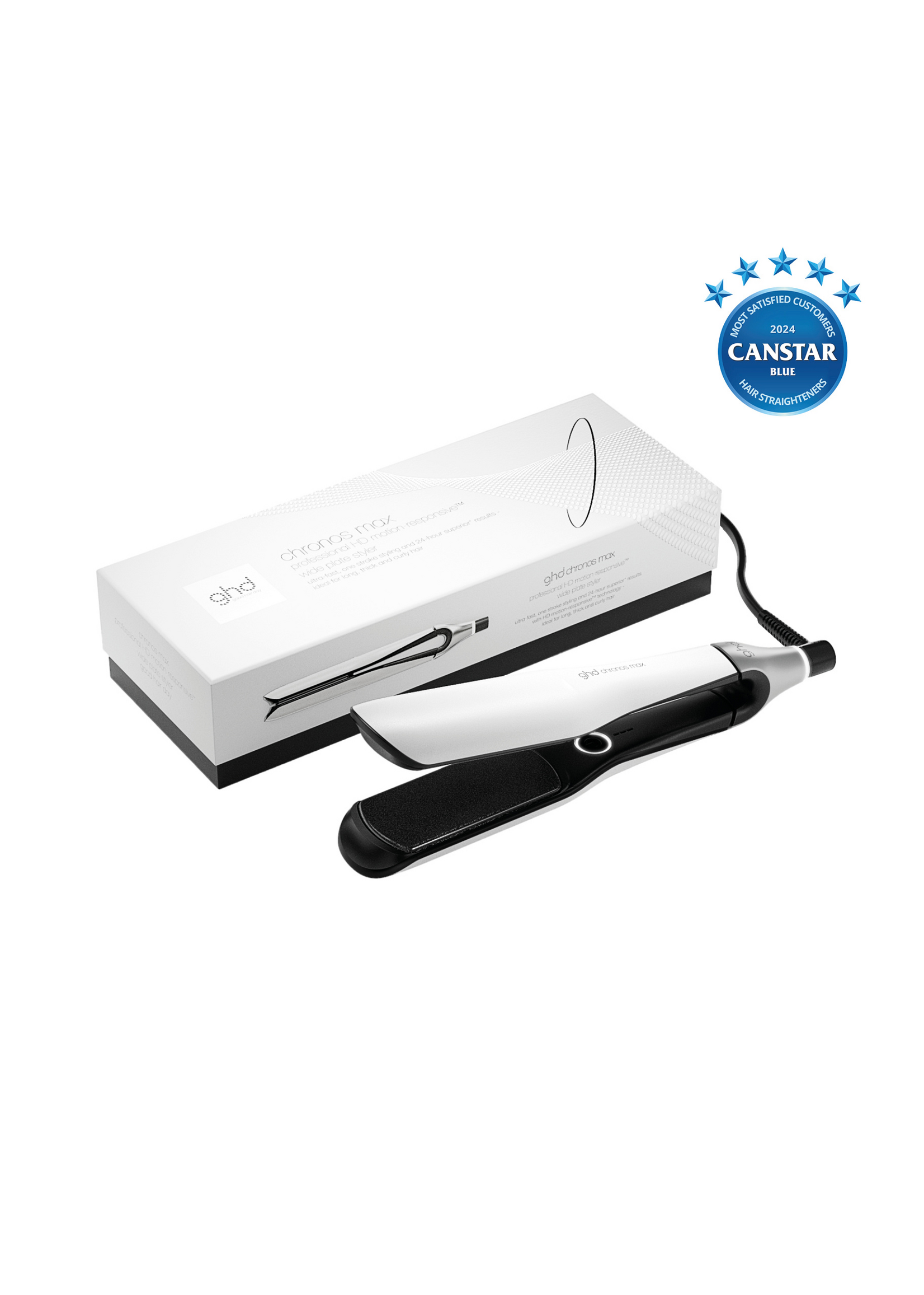 GHD GHD Chronos Max Wide Plate Hair Straightener White
