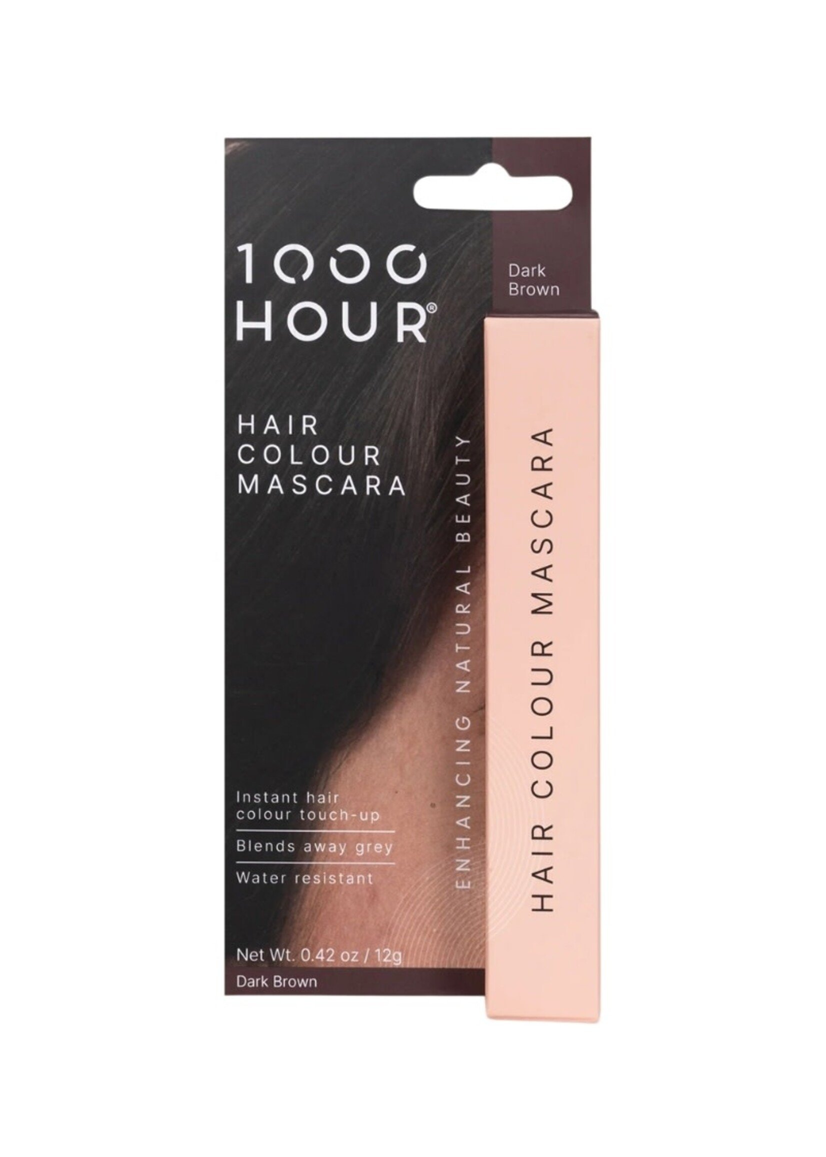 1000 Hour Hair Colur Mascara Dark Brown 12g