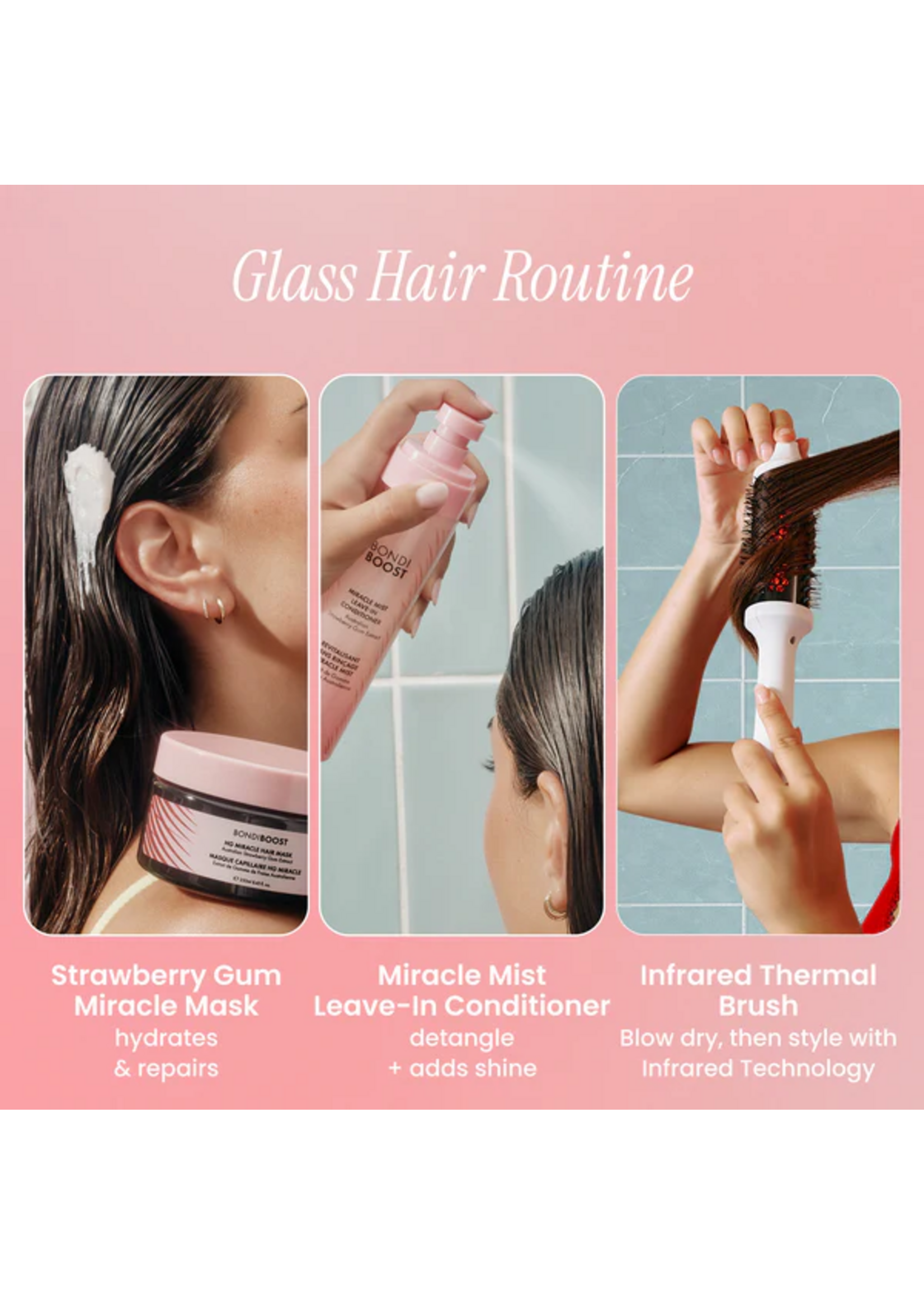 Bondi Boost Bondi Boost Strawberry Gum Miracle Mist Leave - In Conditioner + Heat Protect 150ml