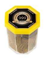 999 Premium Pin Company 999 Bobby Pins 1 1/2 Inch Bronze Tub 250pcs