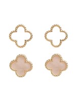 Studex Studex Sensation Mother Of Pearl Clover Stud Set GP