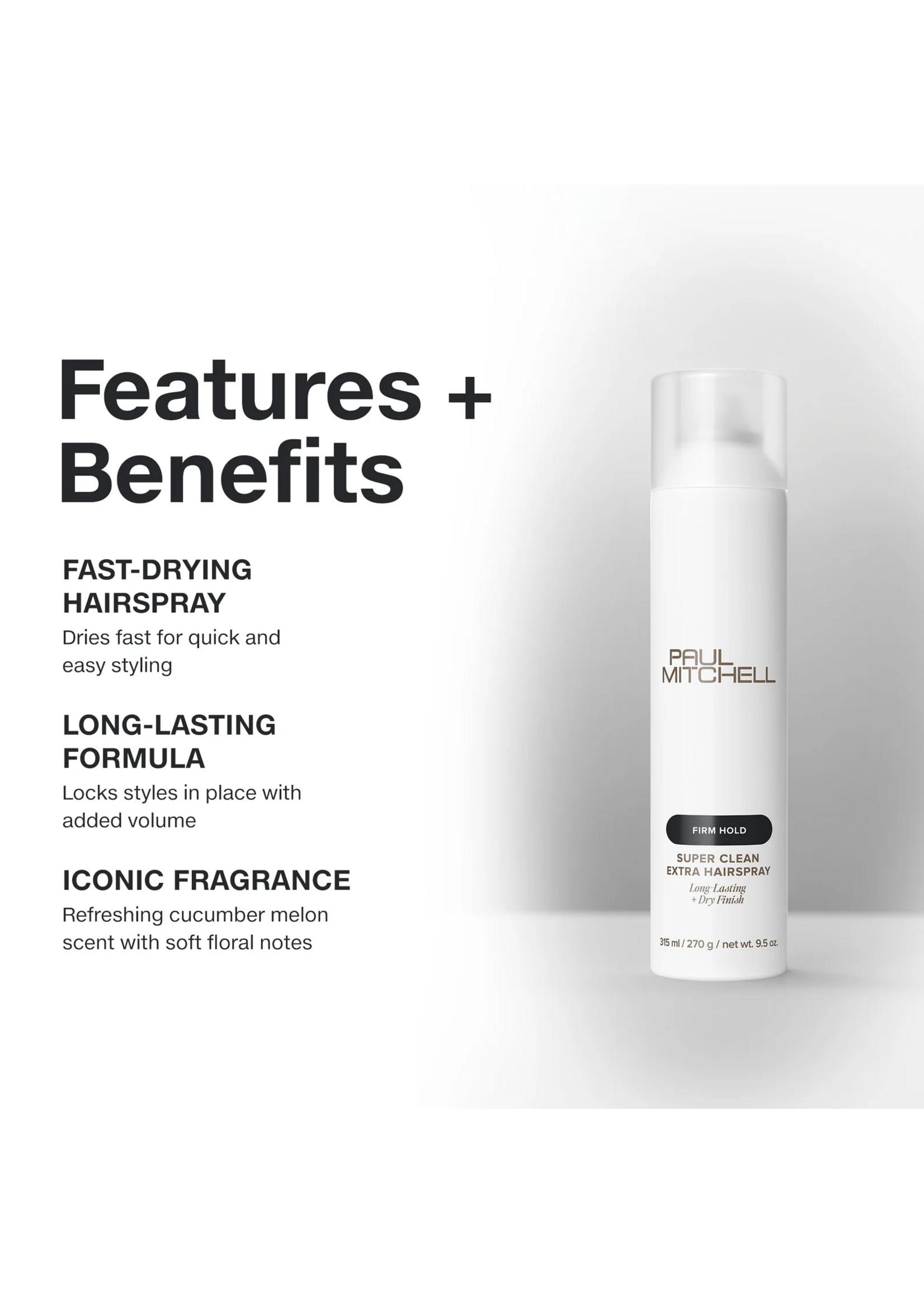 Paul Mitchell Paul Mitchell Firm Hold Super Clean Extra Hairspray 315ml