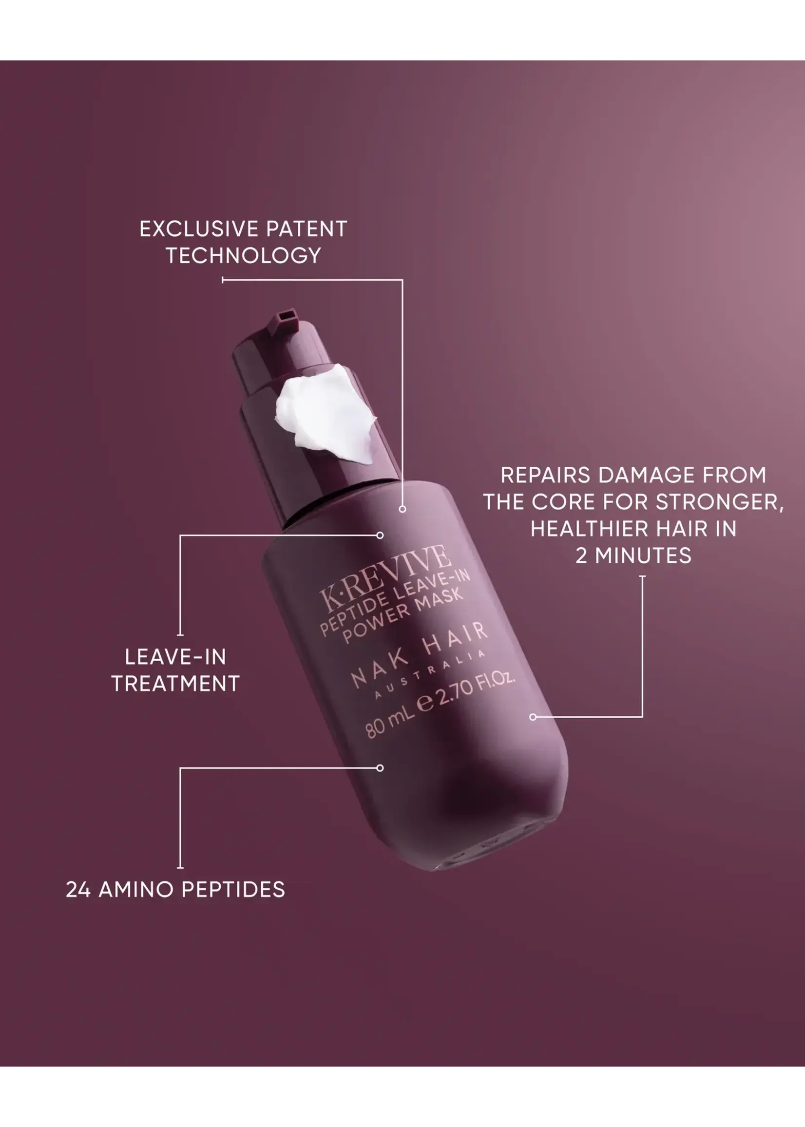 Nak Nak K-Revive Peptide Leave-in Power Mask 80ml