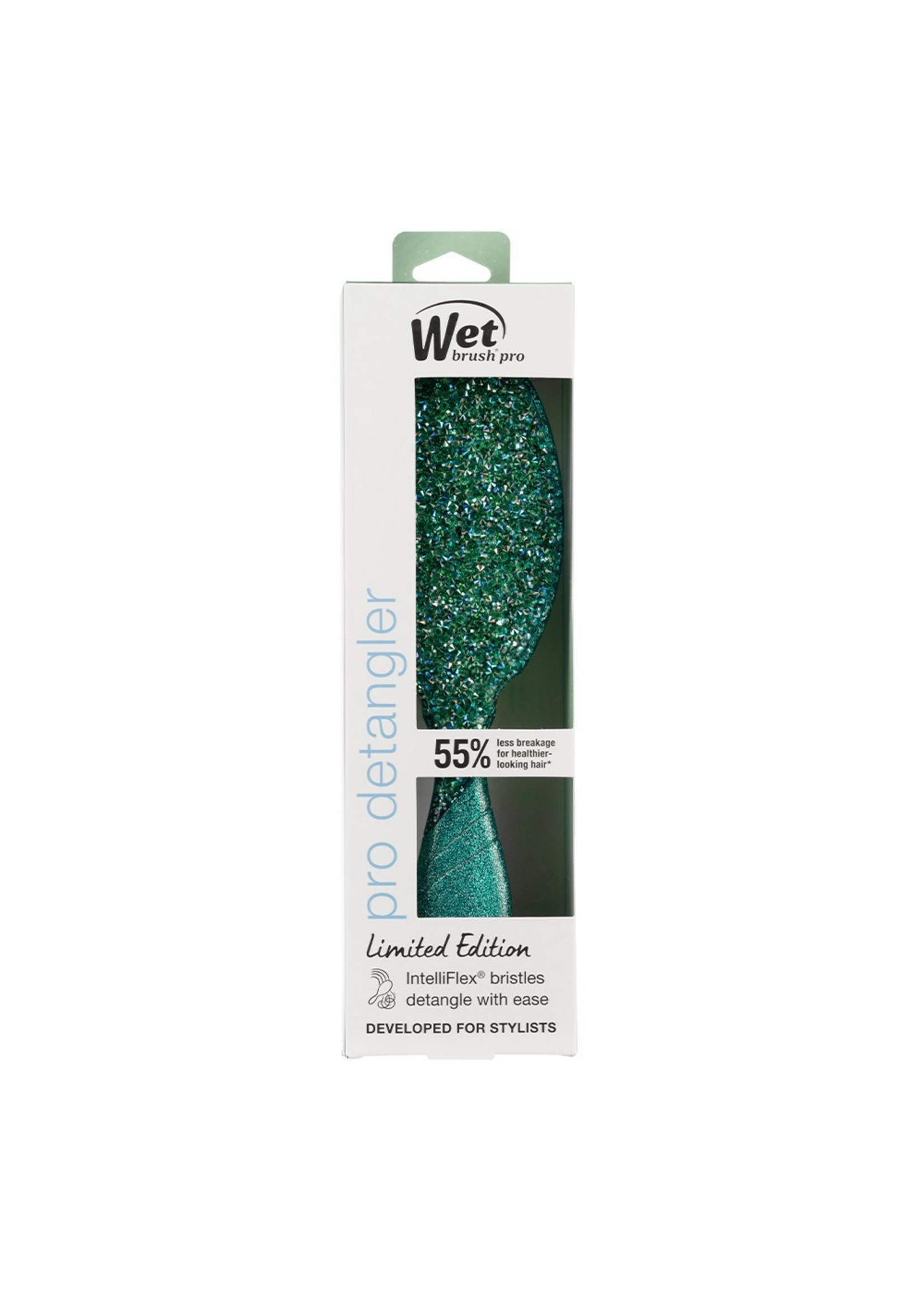 WetBrush WetBrush Pro Winter Tinsel Original Detangler- Green