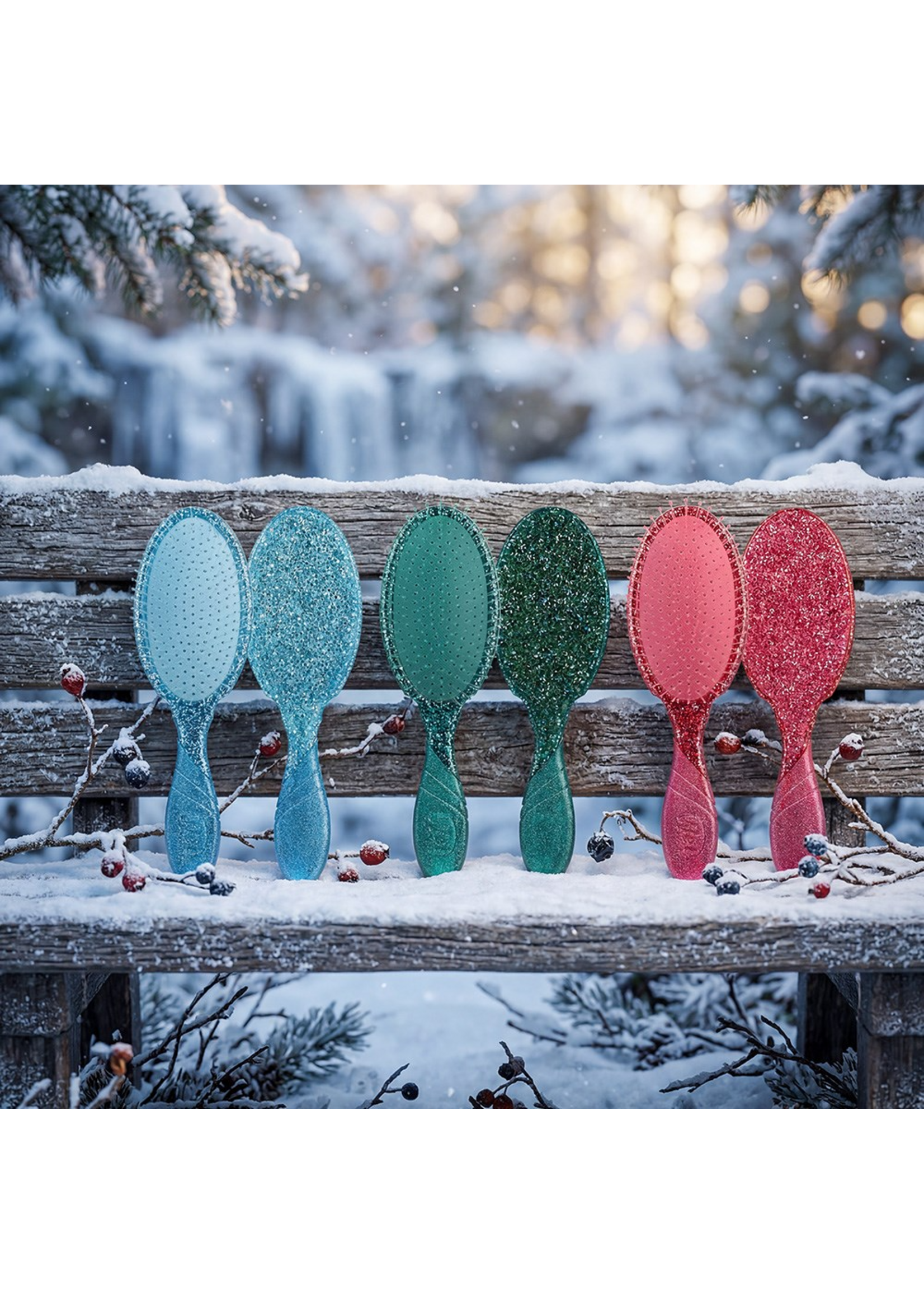 WetBrush WetBrush Pro Winter Tinsel Original Detangler- Green