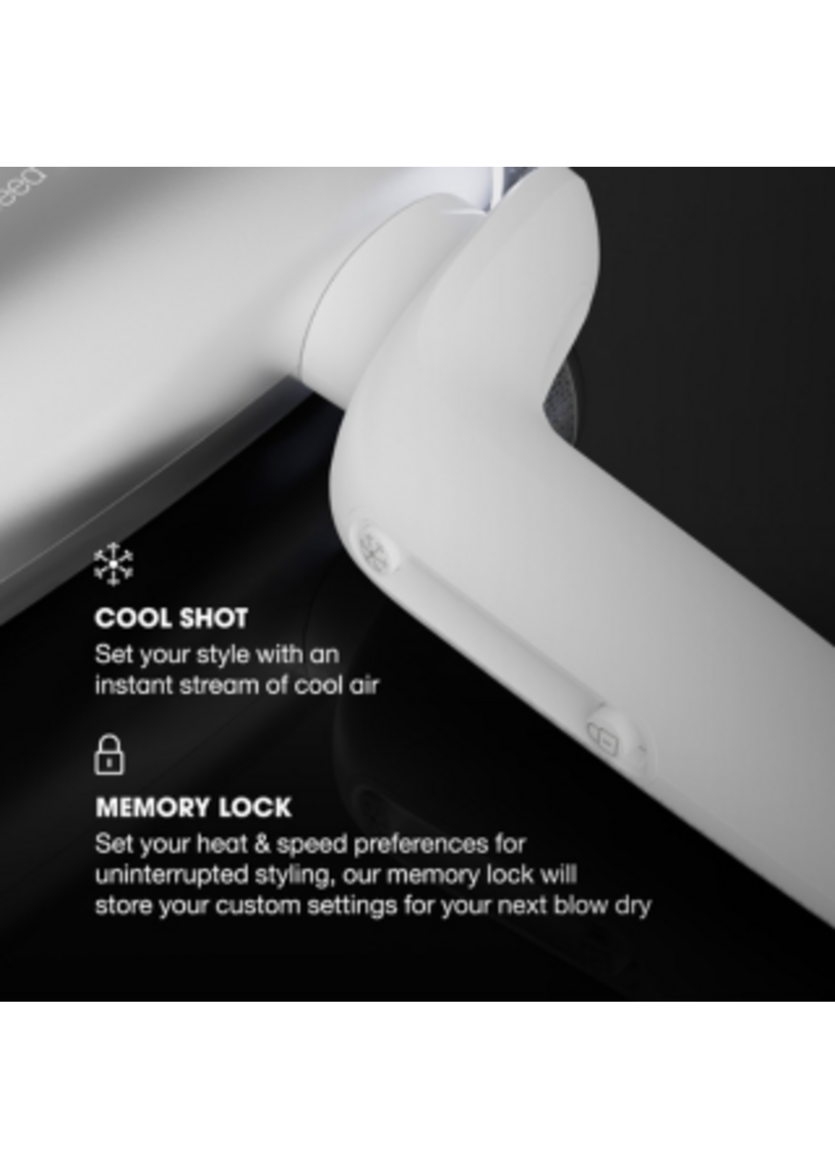 GHD GHD Speed Ionic Hairdryer - Silver White