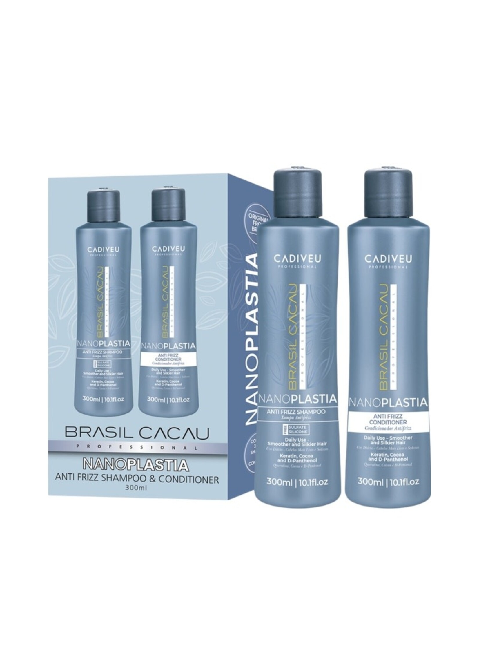 Brasil Cacau Brasil Cacau Nanoplastia AntiFrizz Shampoo/Conditioner 300ml Duo