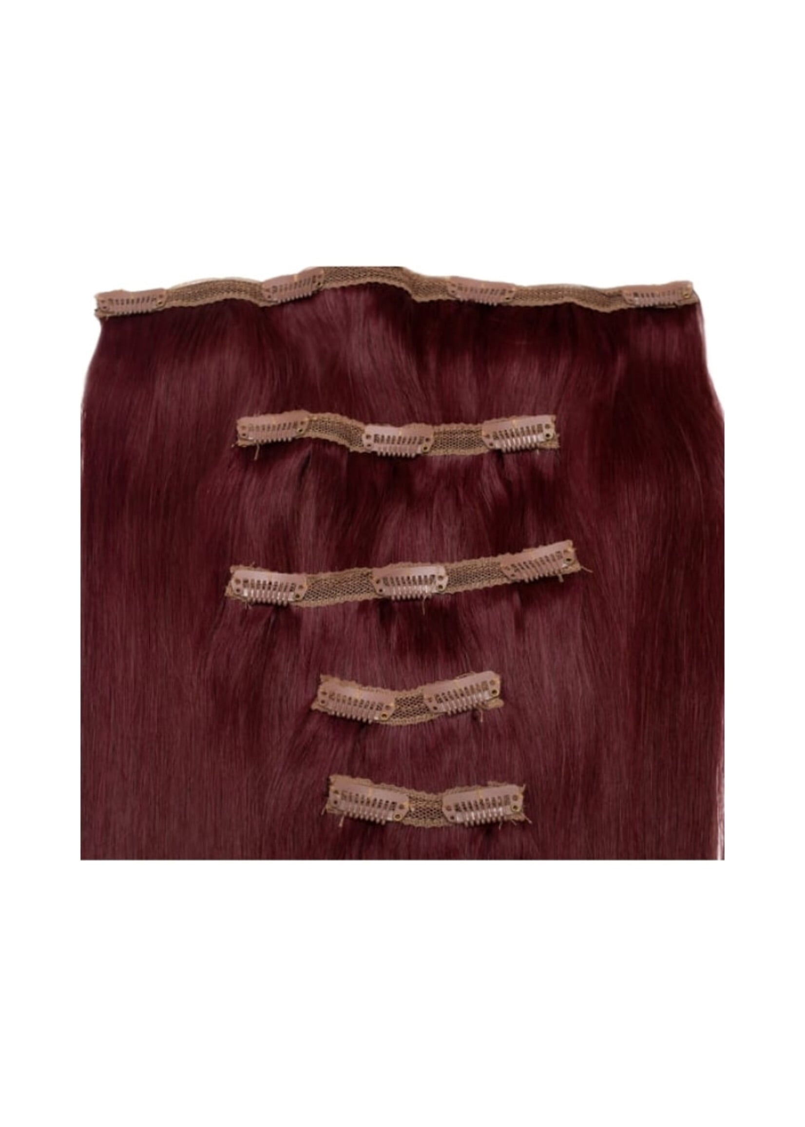 Seamless1 Seamless1 Human Hair Clip-in 5pc Hair Extensions 21.5 Inches - Merlot