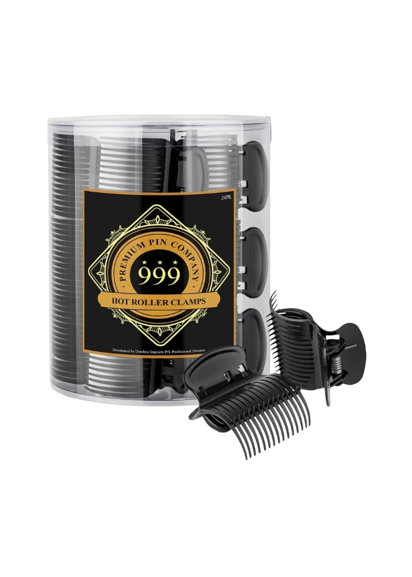 999 Premium Pin Company 999 Hot Roller Clamp Black Tub 24pcs
