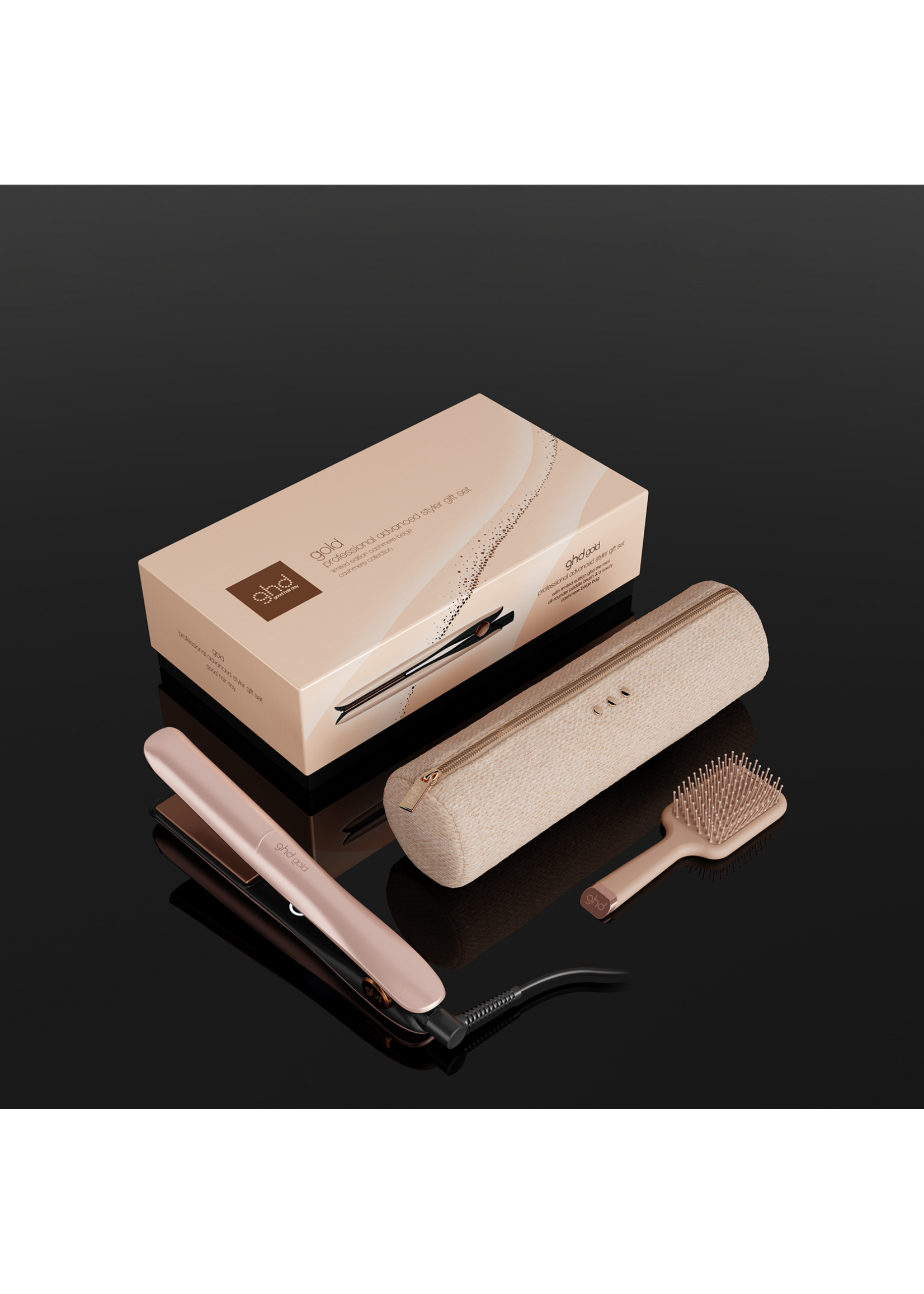 GHD GHD Xmas 2026 Cashmere Beige Gold Gift Set