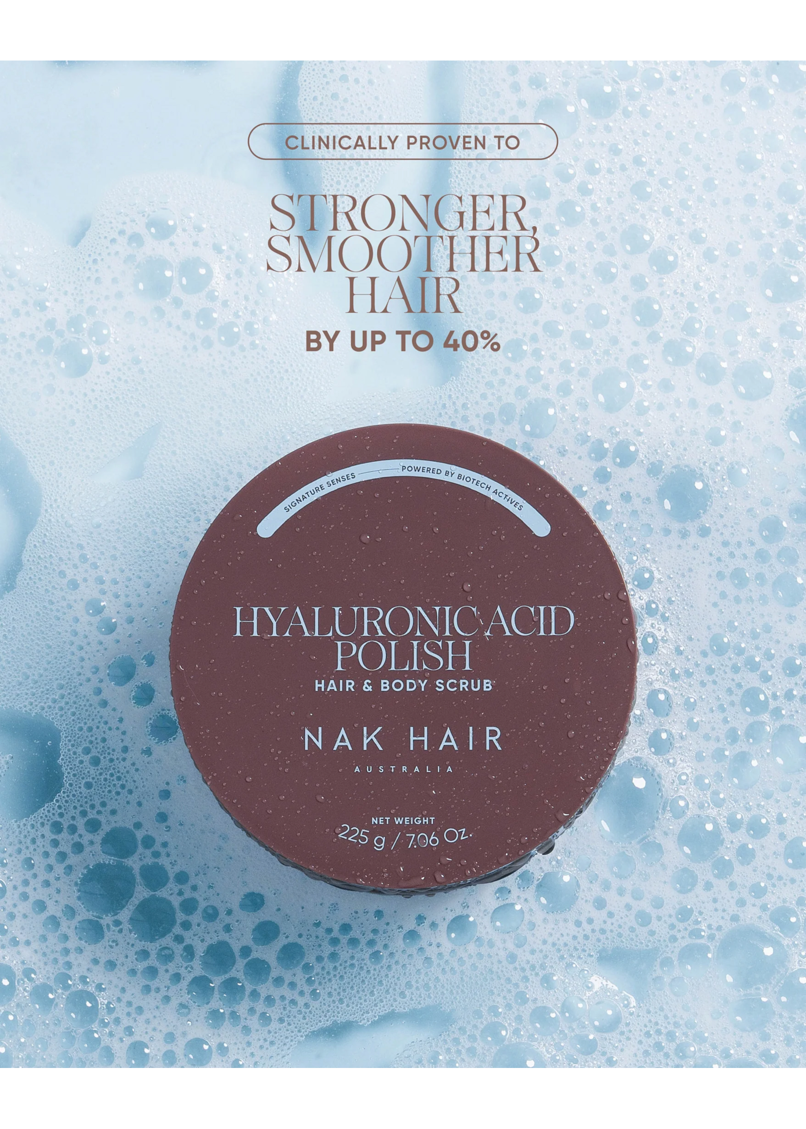Nak Nak Hyaluronic Acid Polish Hair & Body Scrub 225g