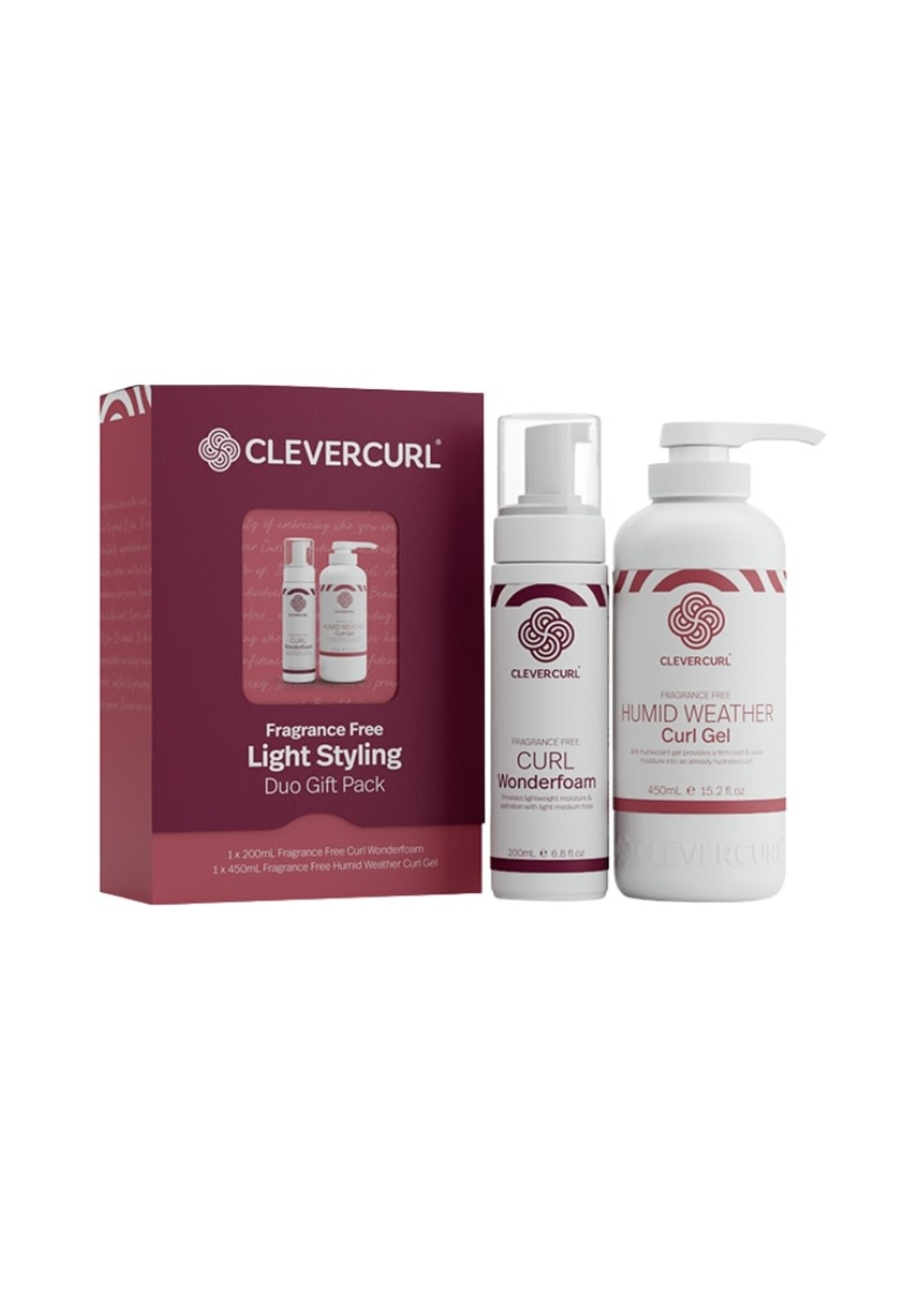 Clever Curl Clever Curl Xmas 2026 Fragrance Free Gift Pack - Light Styling Duo