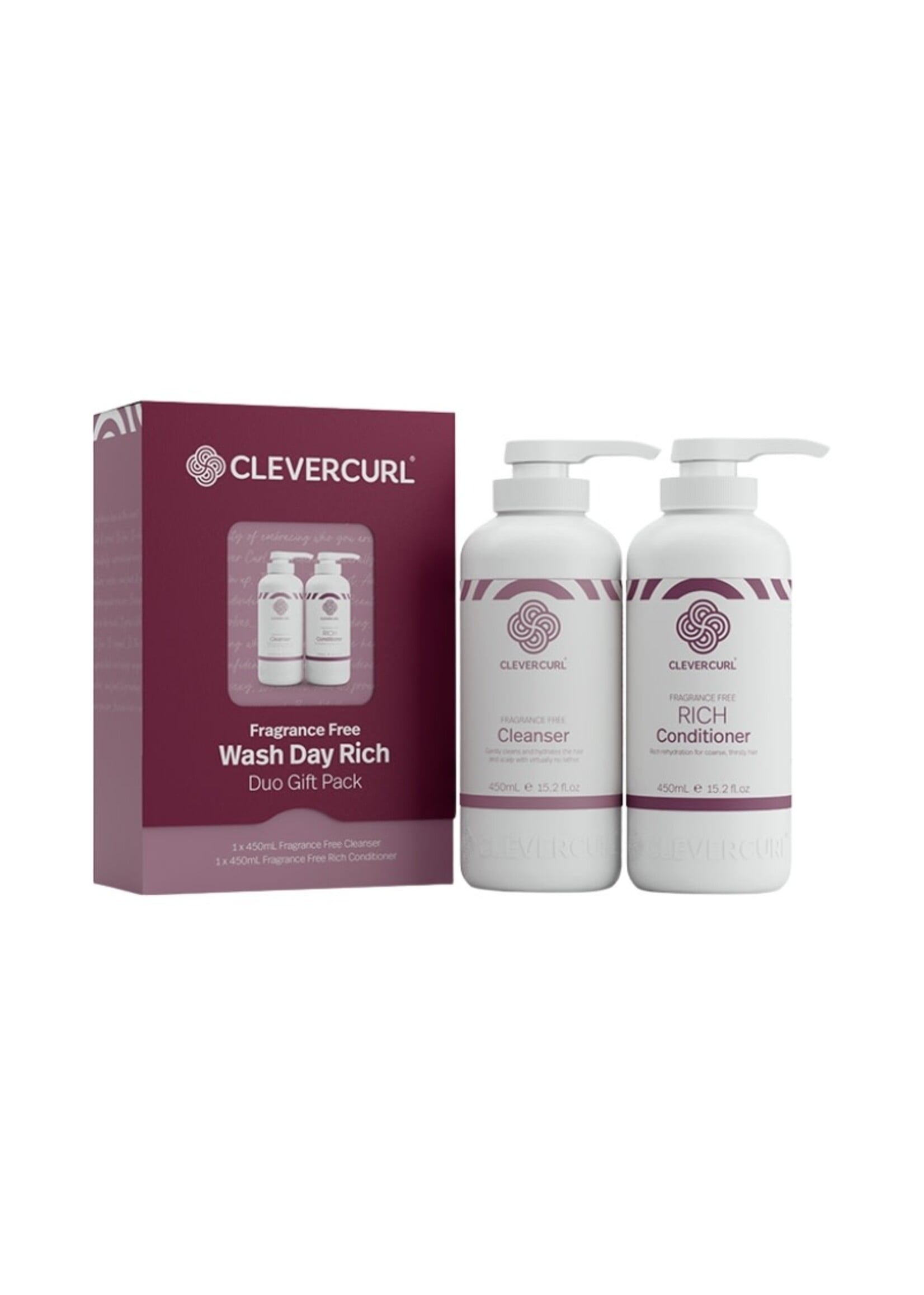 Clever Curl Clever Curl Xmas 2026 Fragrance Free Gift Pack - Wash Day Rich
