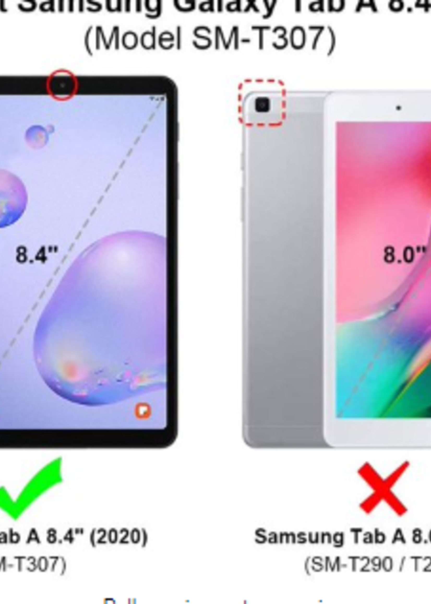 Hybrid Tablet Case w/ kickstand for Samsung Tab A 8.4 2020 (green)