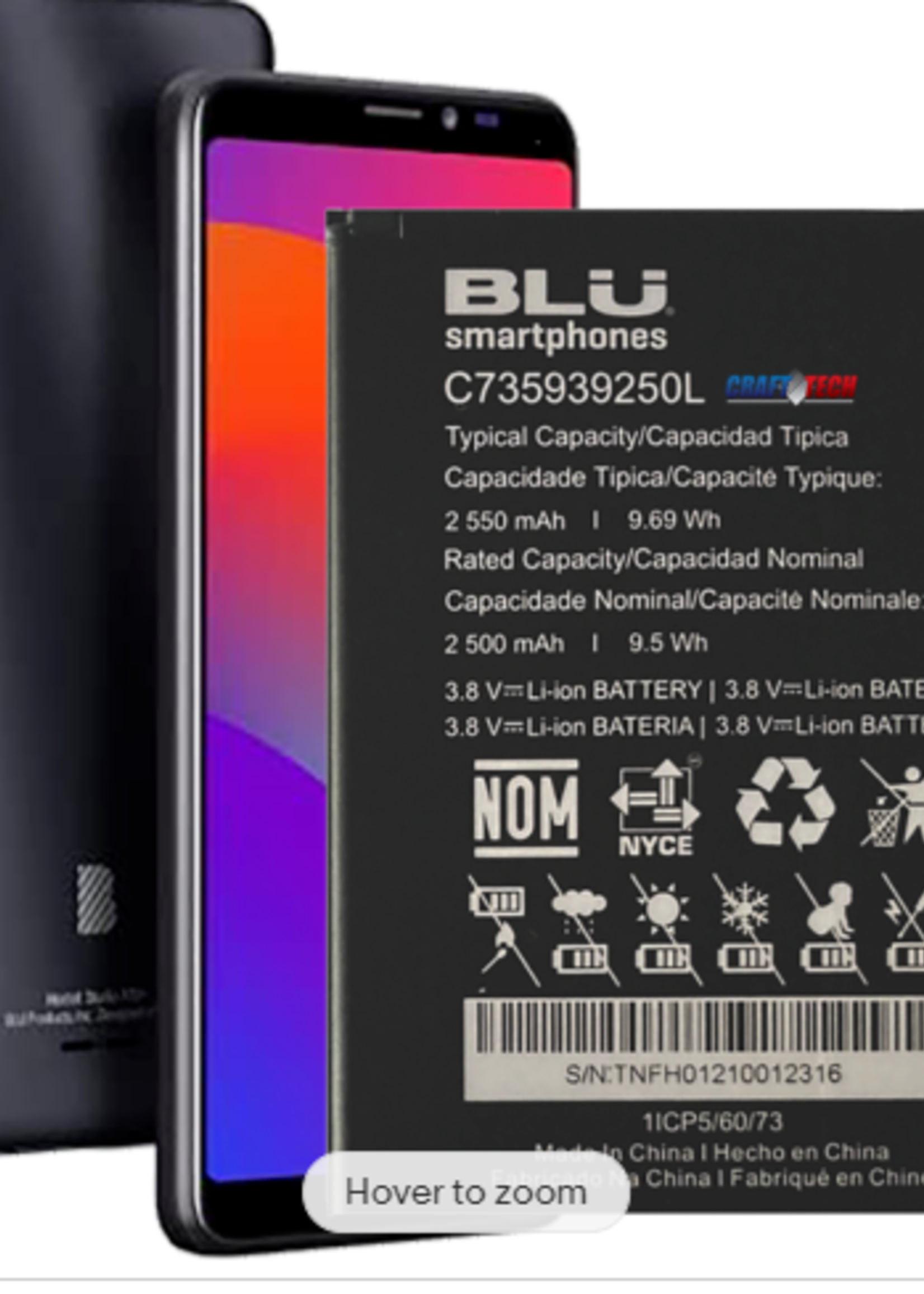BLU BLU EXT BATTERY STUDIO X10+ S990EQ