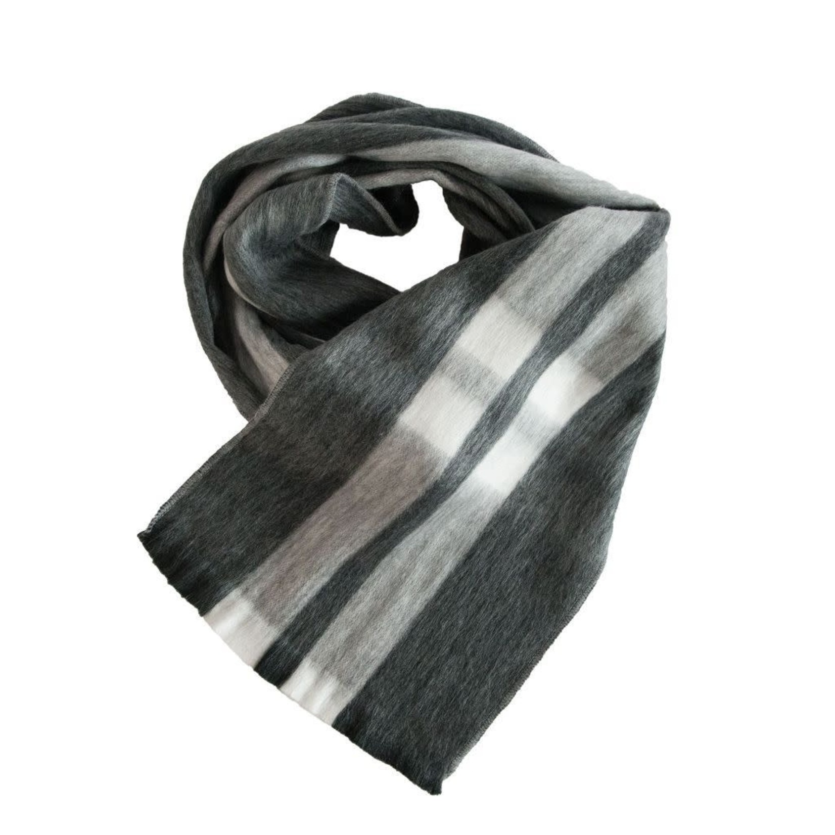 Alpaca Scarf - Iron Tartan