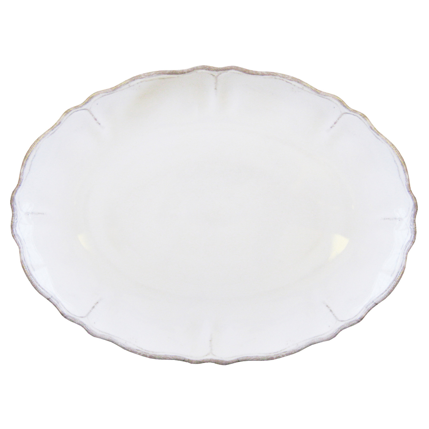 16"  Oval Platter- Rustica Antique White