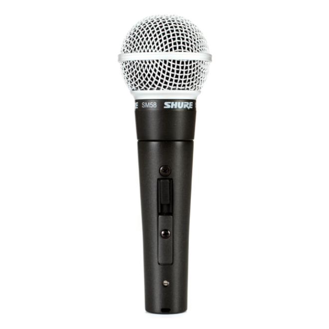 Shure SM58S Cardioid Dynamic Vocal Microphone w/Switch