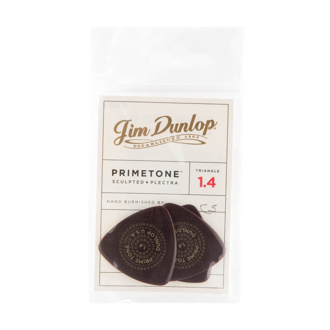 Dunlop Primetone Triangle Smooth Guitar Picks, 1.4 (3 Pack)