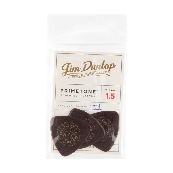 Dunlop Primetone Triangle Smooth Guitar Picks, 1.5 (3 Pack)