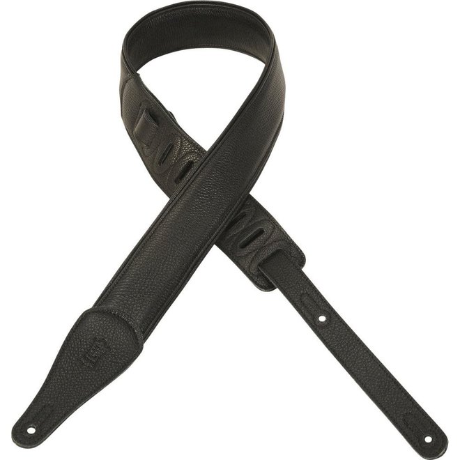 Levy's 2 1/4” Padded Garment Leather Strap, Black