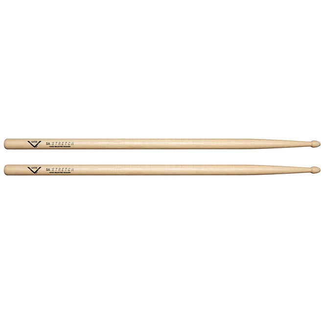 Vater American Hickory Drumsticks, Wood Tip, 5A Stretch