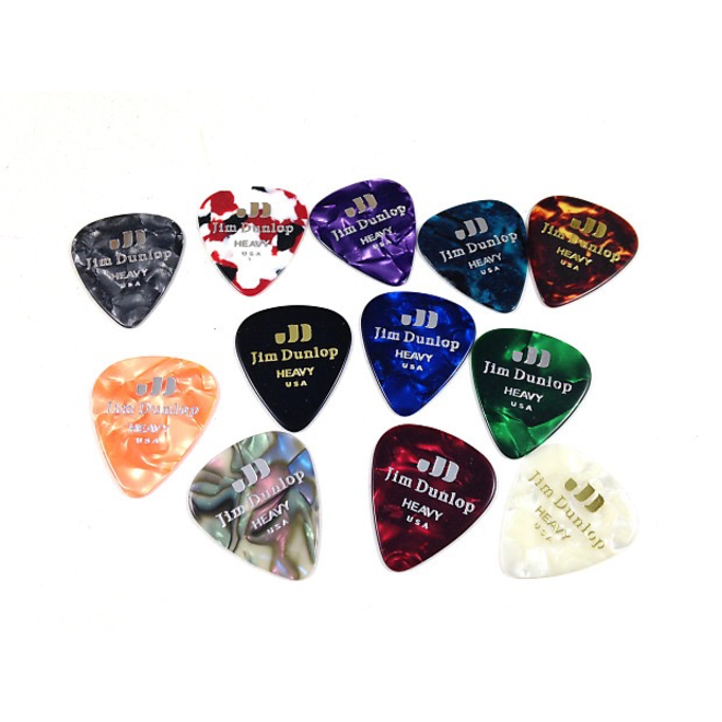 Jim Dunlop Celluloid Variety Pick Pack, Heavy (12 Pack)