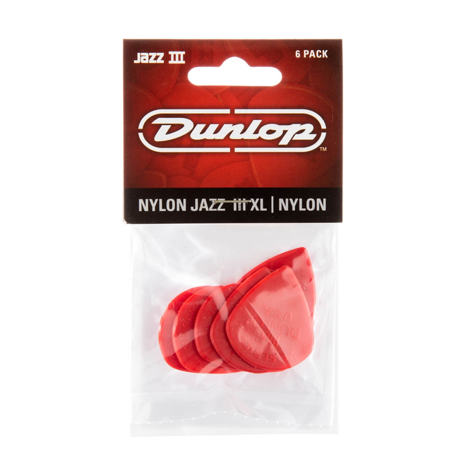 Jim Dunlop Jazz III XL Nylon Picks (6 Pack)