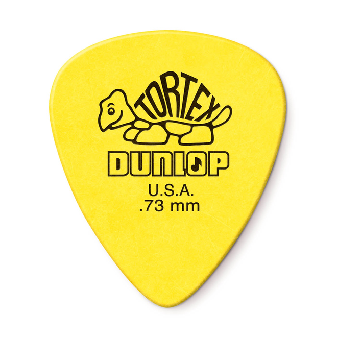 Jim Dunlop Tortex Standard Guitar Picks, .73 Yellow (12 Pack)