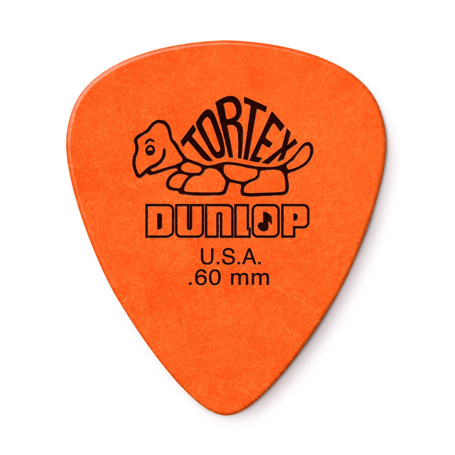 Jim Dunlop Tortex Standard Guitar Picks, .60 Orange (12 Pack)