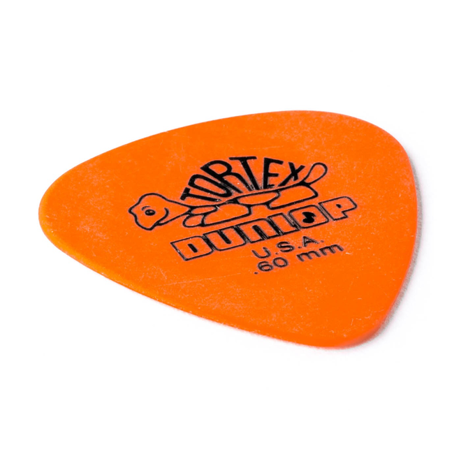 Jim Dunlop Tortex Standard Guitar Picks, .60 Orange (12 Pack)