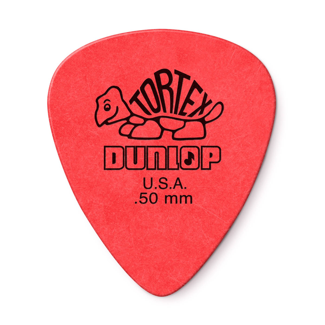 Jim Dunlop Tortex Standard Guitar Picks, .50 Red (12 Pack)