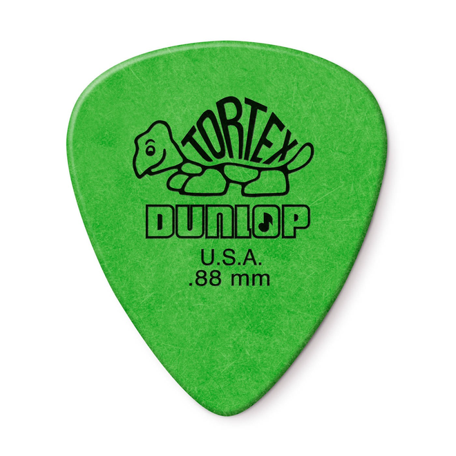 Jim Dunlop Tortex Standard Guitar Picks, .88 Green (12 Pack)