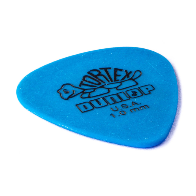 Jim Dunlop Tortex Standard Guitar Picks, 1.0 Blue (12 Pack)